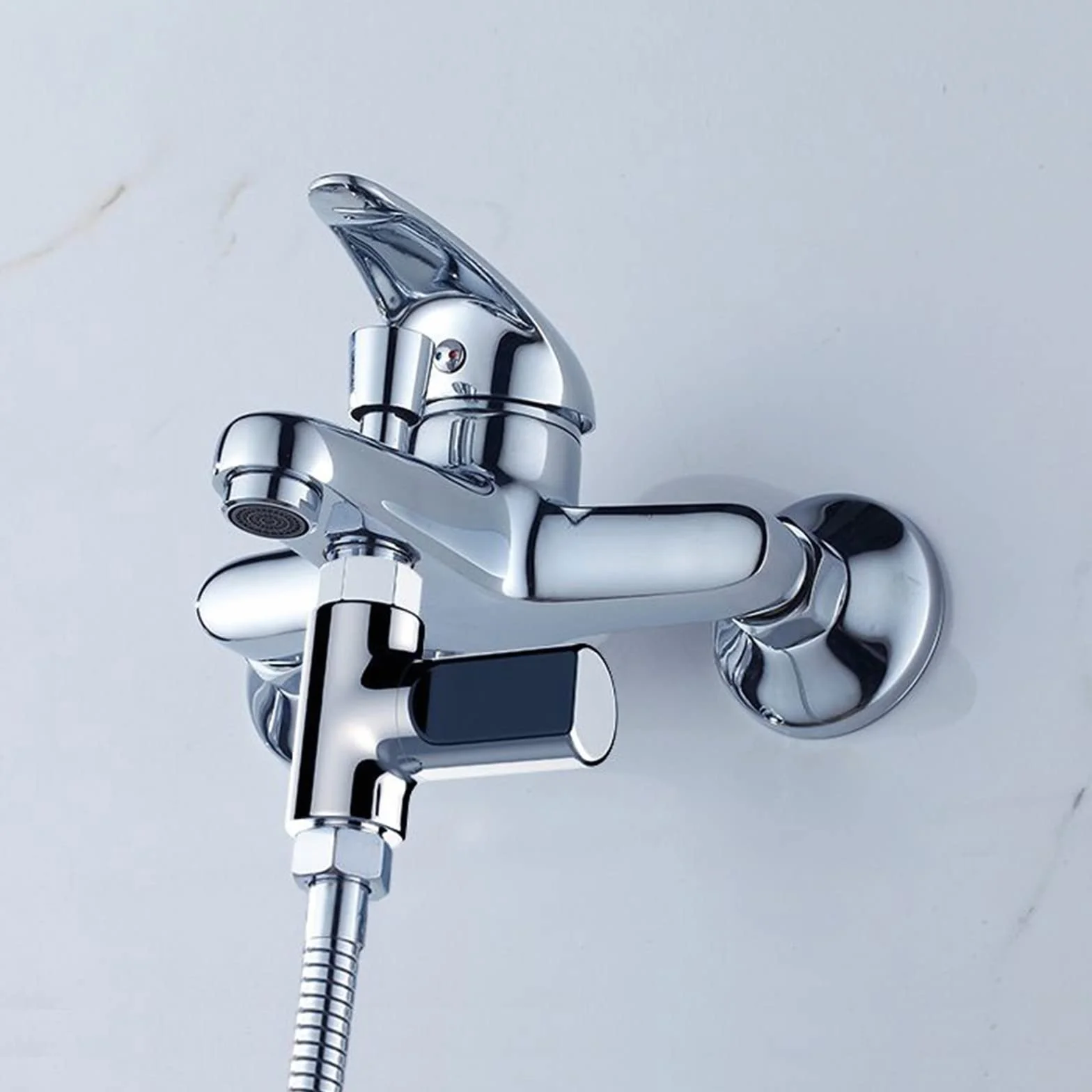 Chesoon Termometro da doccia a lettura istantanea con display digitale a LED 5-85℃ Luce alimentata ad acqua per bagnetto schermo rotante a 360° per casa bagno cucina