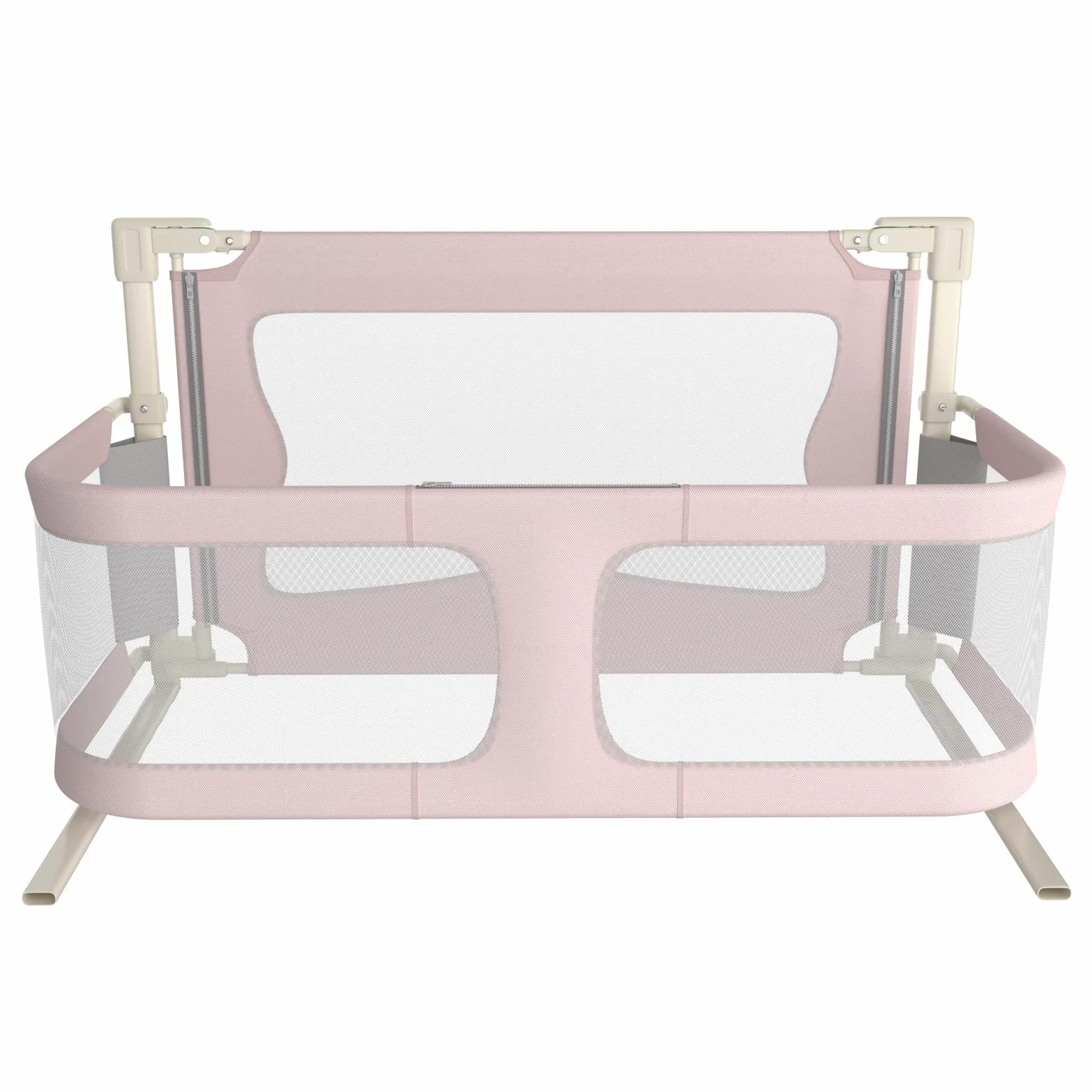 LANTUS Sponda Letto Bambini 2 in 1 Sbarra Letto Barriera Lettino o Cododo Lettino per Viaggi o Vacanze, Facile da Trasportare,120 * 50 * 105 cm (Rosa)