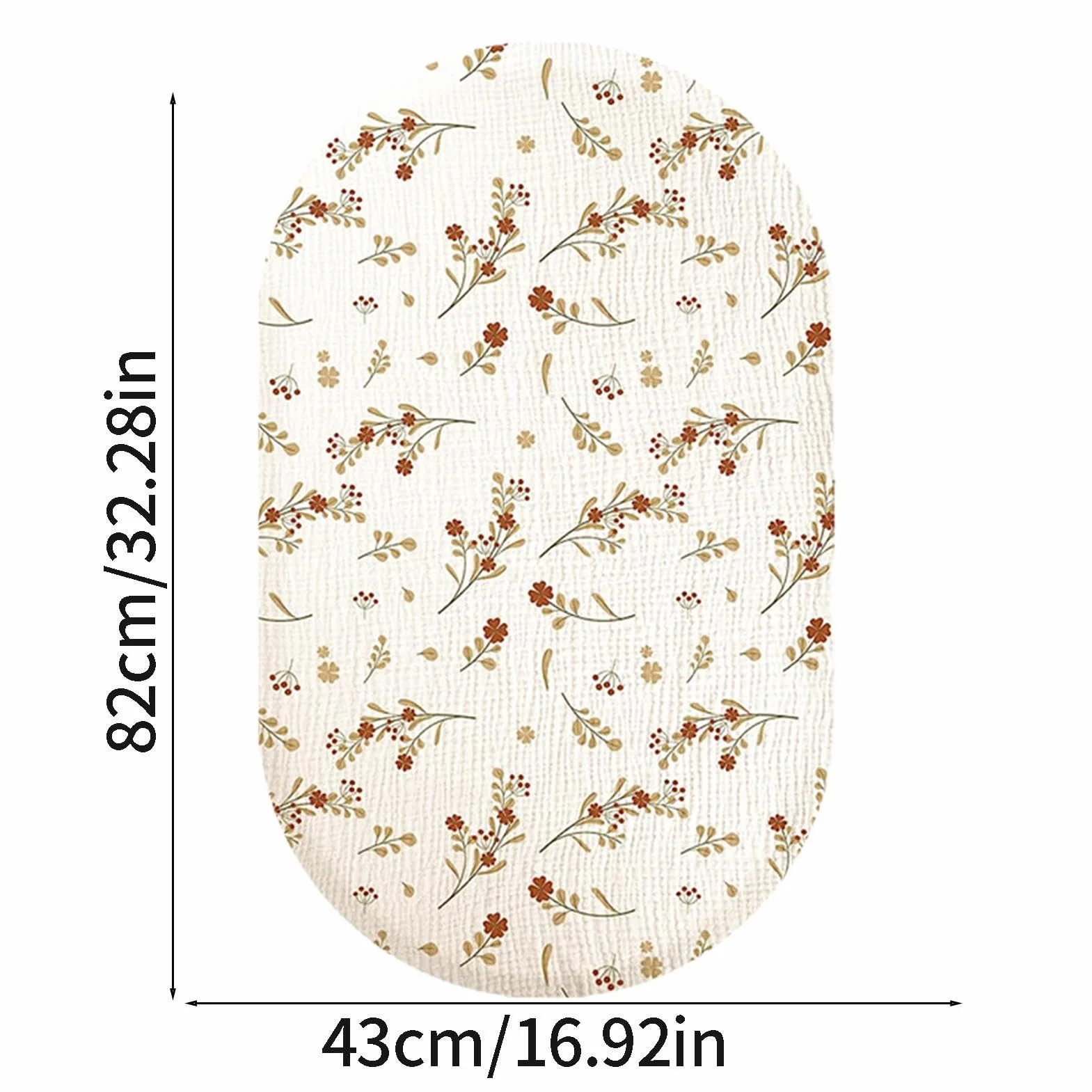 1/6 lenzuola per culla per bambini e bambine, in garza neutra, comodi lenzuolo con angoli per culla per ragazzi e ragazze, 82 x 42,9 x 9,9 cm