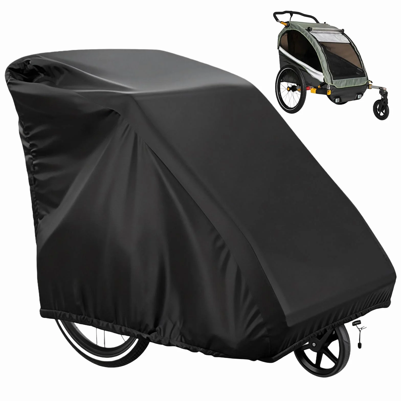 Copertura Universale per Rimorchio, 140 X 84 X 99 cm Copertura per Rimorchio Bici, copertura per rimorchio per Bicicletta, 420D Carrello Bicicletta Rimorchios Copri per Rimorchios per Bicicletta
