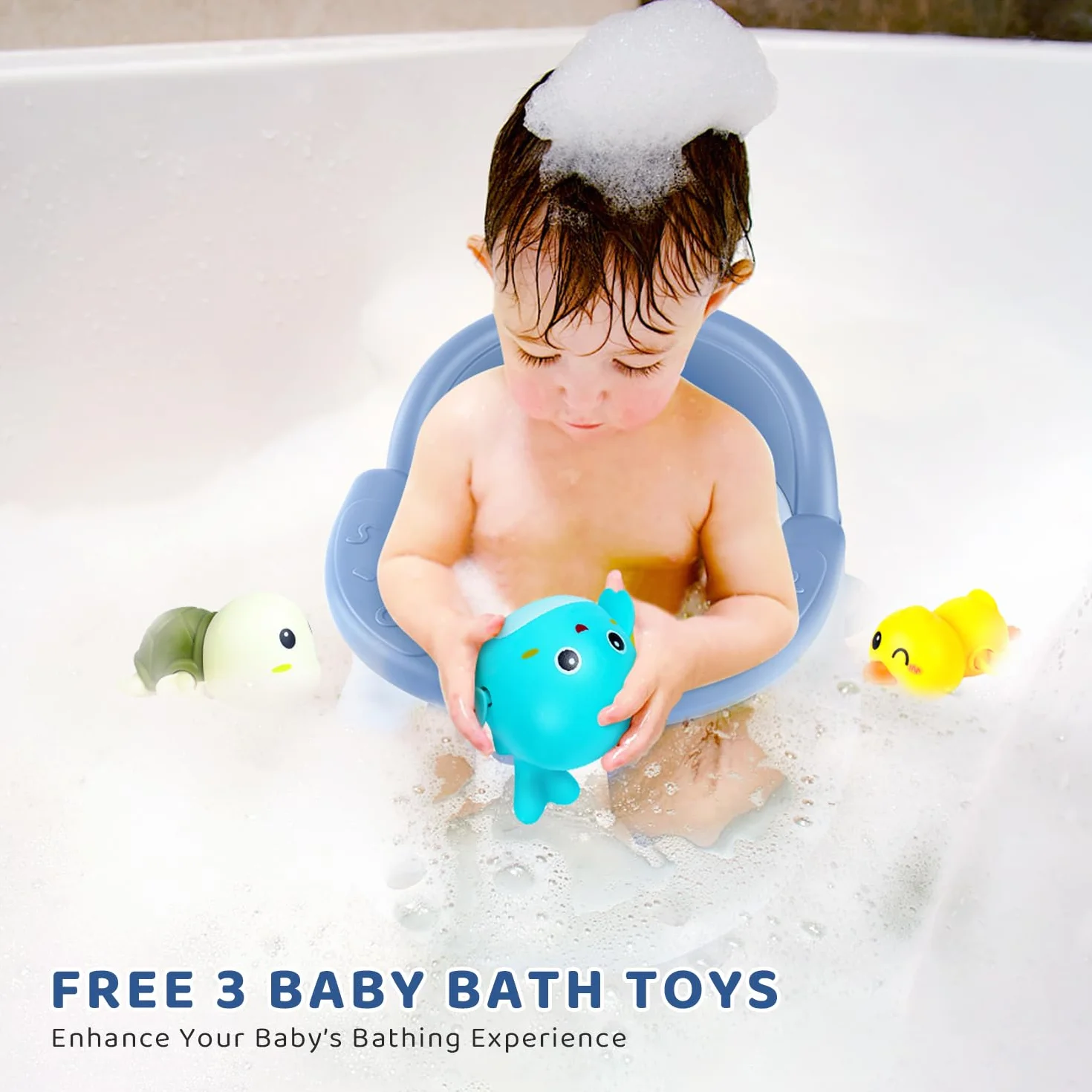 Seggiolino per vasca da bagno per neonati/bambini, per bambini da 6 a 12 a 24 mesi, essenziale per il bagnetto, ottimo regalo per neonati e neomamme