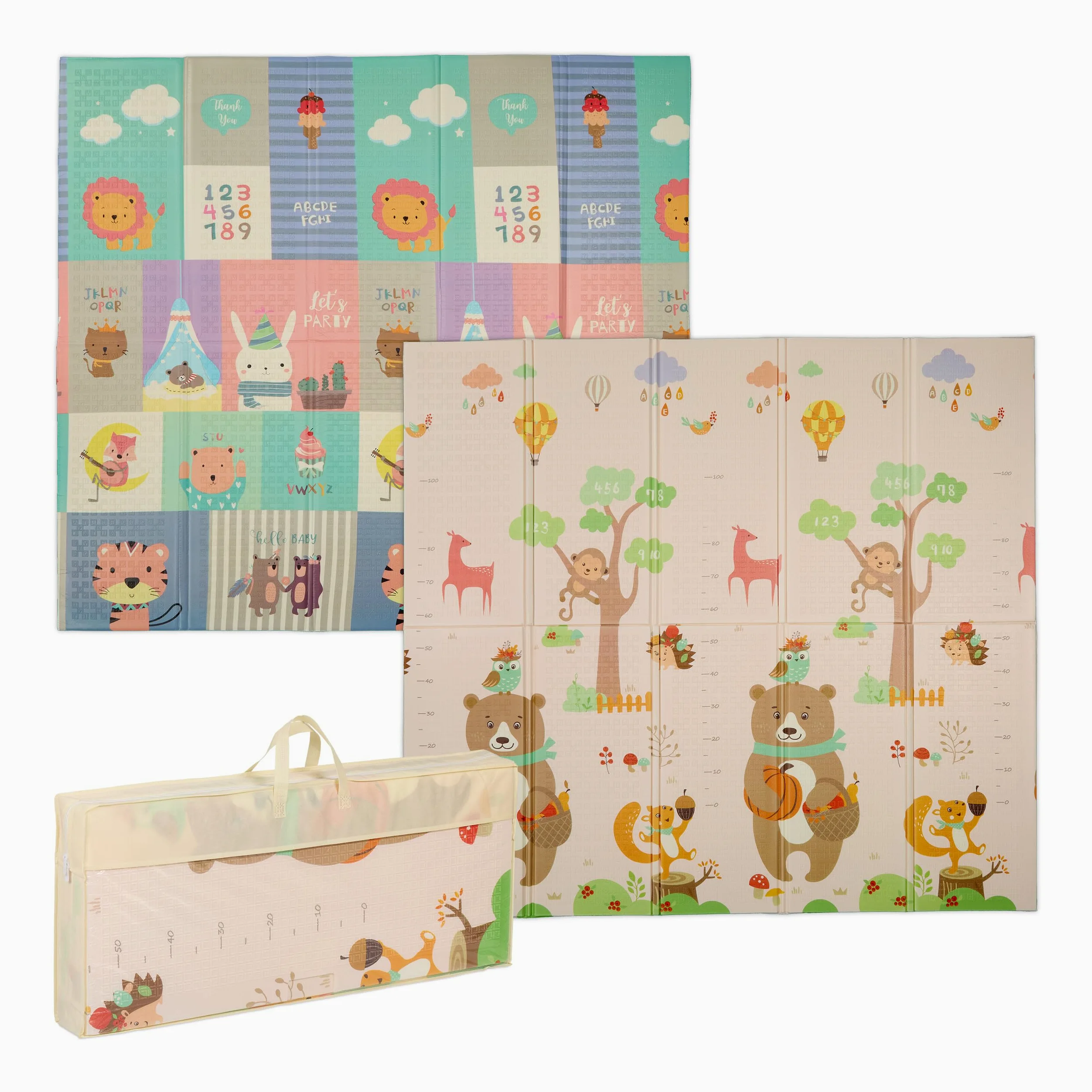 Relaxdays Tappeto Gioco per Bambini e Neonati, Tappetino per Gattonare, LxP: 200x180 cm, in Gomma XPE Atossica, Colorato