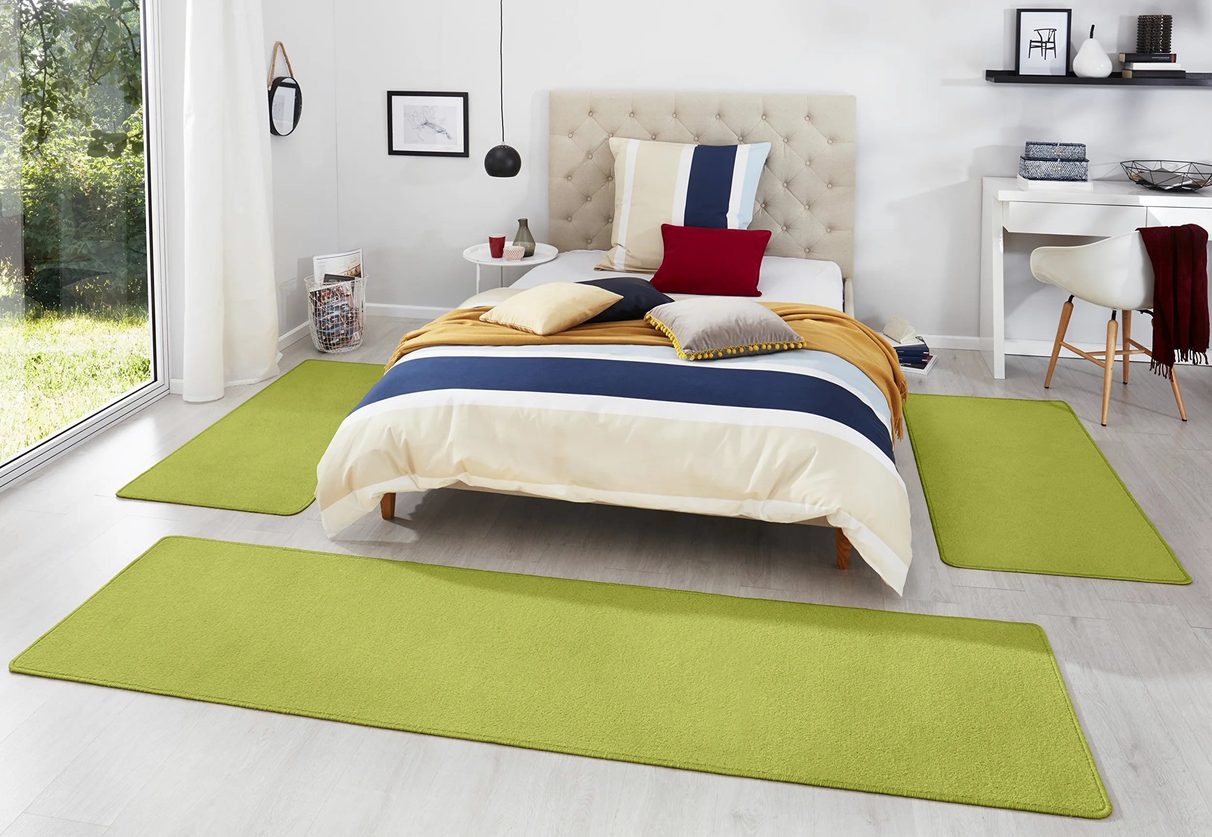 HANSE Home Fancy - Paracolpi per Lettino, 3 pz, in Polipropilene, 67 x 250 x 0,7 cm, Colore: Verde