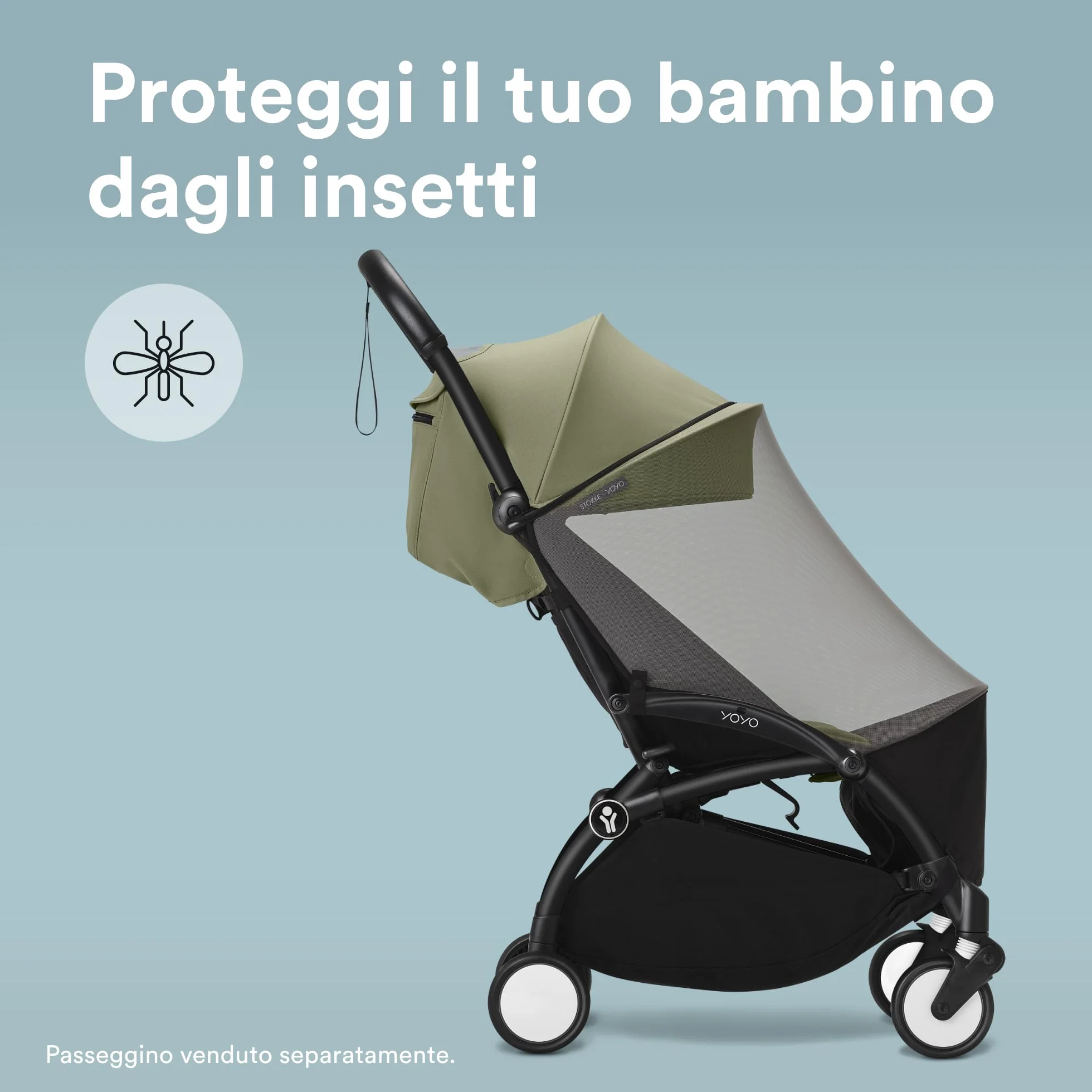 Zanzariera Stokke YOYO 6+ Color Pack - Proteggi il tuo bambino dagli insetti - Facile da installare e riporre - 100% nylon