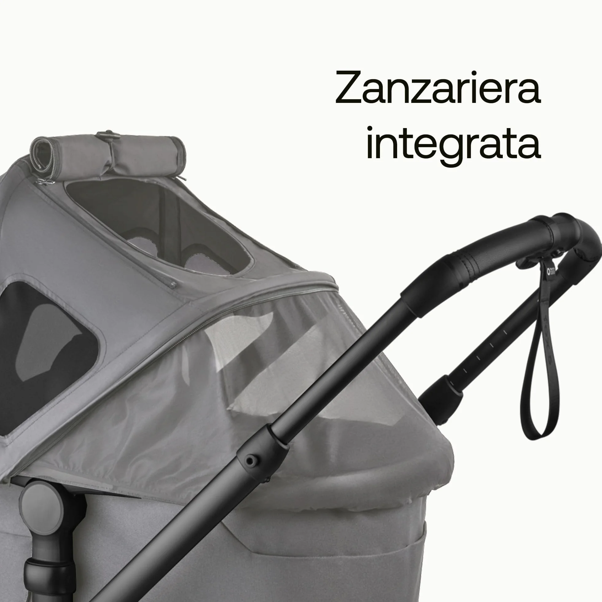 Bugaboo Fox Cappottina Breezy, Estensibile per una maggiore copertura e una Protezione Solare ottimale, Resistente all'Acqua, Compatibile Con Tutti i Passeggini Fox/Cameleon 3, Moon Grey