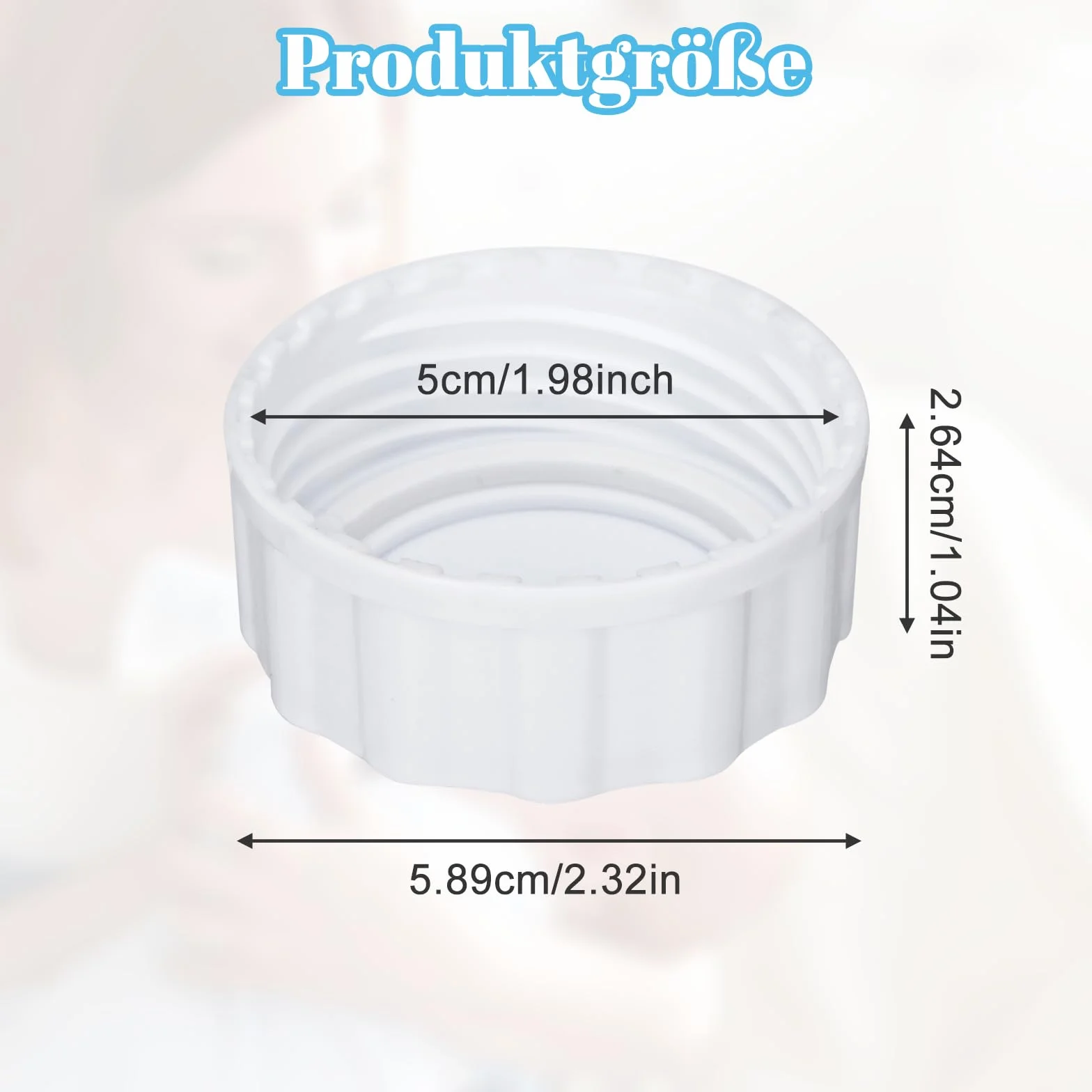 6 chiusure per bottiglie di vetro Philips Avent, coperchio anti-colica con anello di tenuta, chiusura per bottiglie, accessori per viaggi e conservazione (5 cm, bianco)
