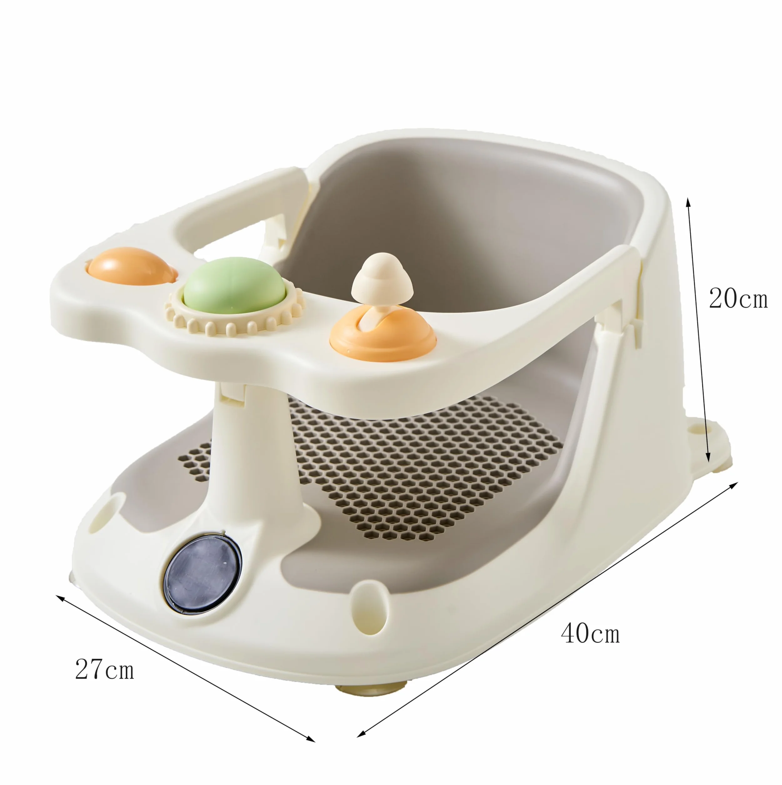 Seggiolino da bagno per bambini con termometro, antiscivolo, con monitoraggio della temperatura dell'acqua in tempo reale per proteggere dalle scottature, per il bagno sicuro dei neonati