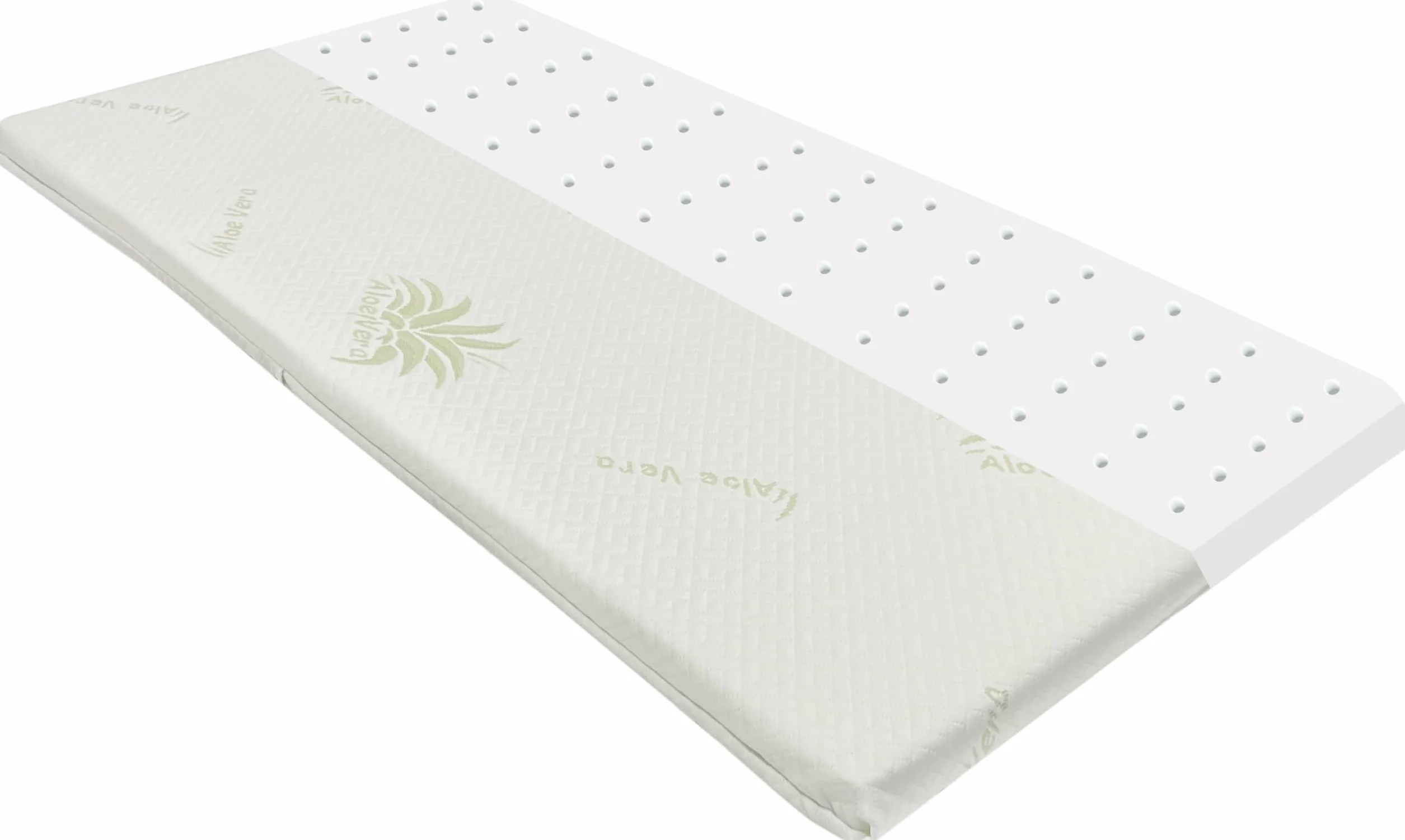 Kiby® Materasso per Lettino da Campeggio (Certificato OEKO-TEX® & CERTIPUR™) in Aloe Vera, Arrotolabile Alto 4 CM