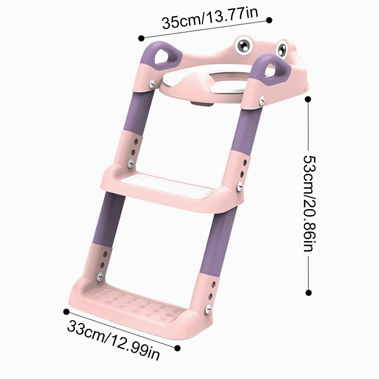 Seggiolino per WC con Scaletta Scaletta Sgabello Regolabile Con Seggiolino | Scaletta Vasino portatile per bambini addestramento al vasino robusto facile da pulire sgabello