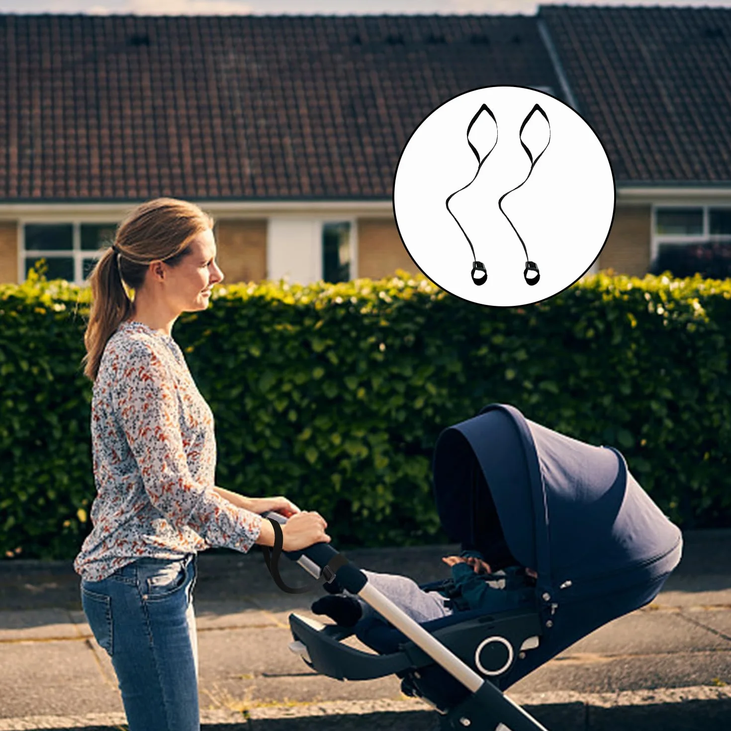 2 Pezzi di Passeggino Cinghie da Polso, 2 Pezzi di Passeggino Ganci, Passeggino Antiscivolo Cinghie, Passeggino Accessori, Bambino di Stoccaggio Ganci, Moderno E Semplice Appeso.