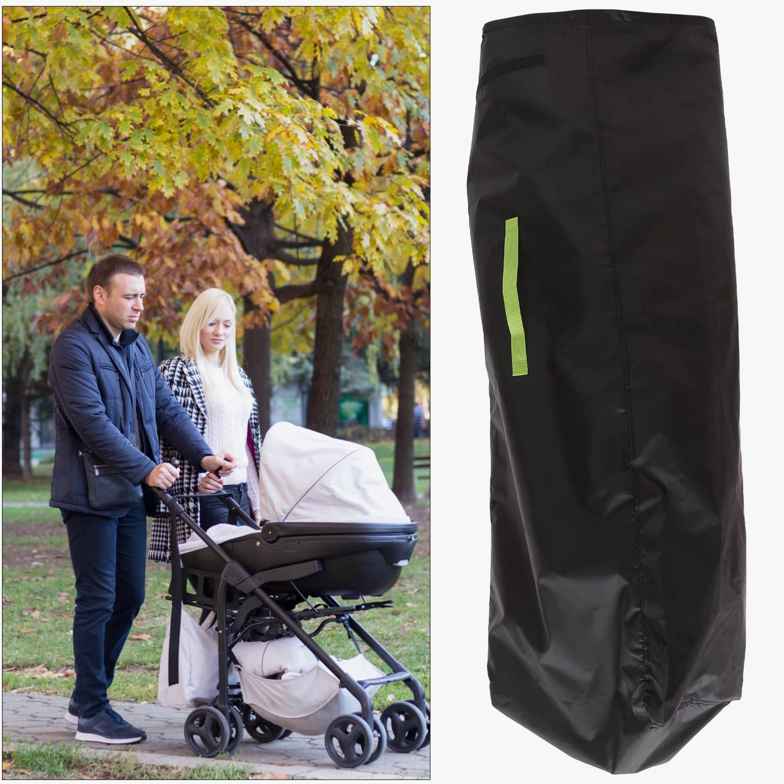 Borsa da Viaggio per Passeggino Ombrello, Sacco Portaoggetti per Carrozzina Singola Oxford, e Facile da Pulire, per Gate Check