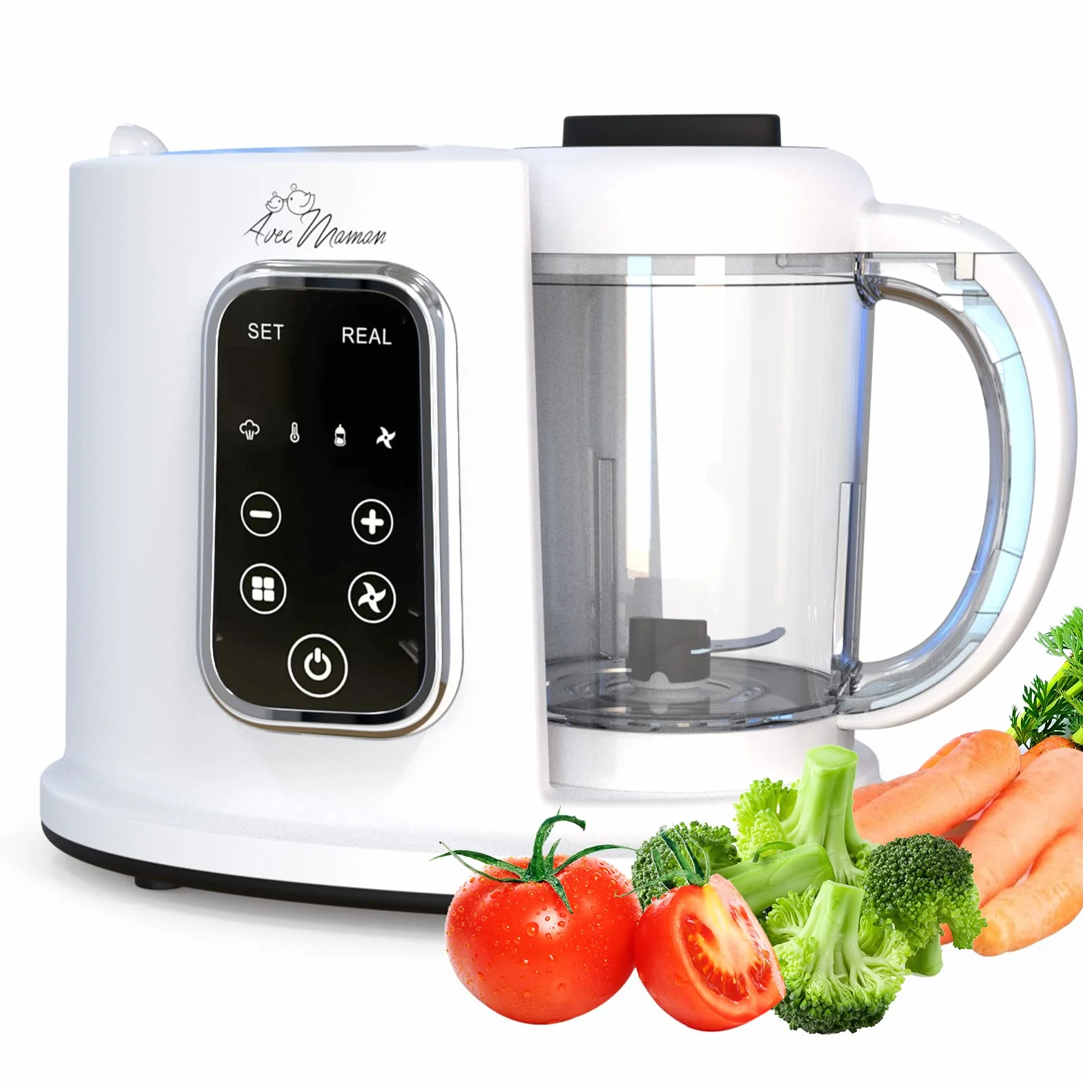 Baby Cuisine Frullatore elettrico Multifunzione 4-in-1 - Scalda biberon neonato + Cottura a vapore + Cuocipappa + Mixer - NUOVO Versione + Regalo perfetto per neogenitori + senza BPA