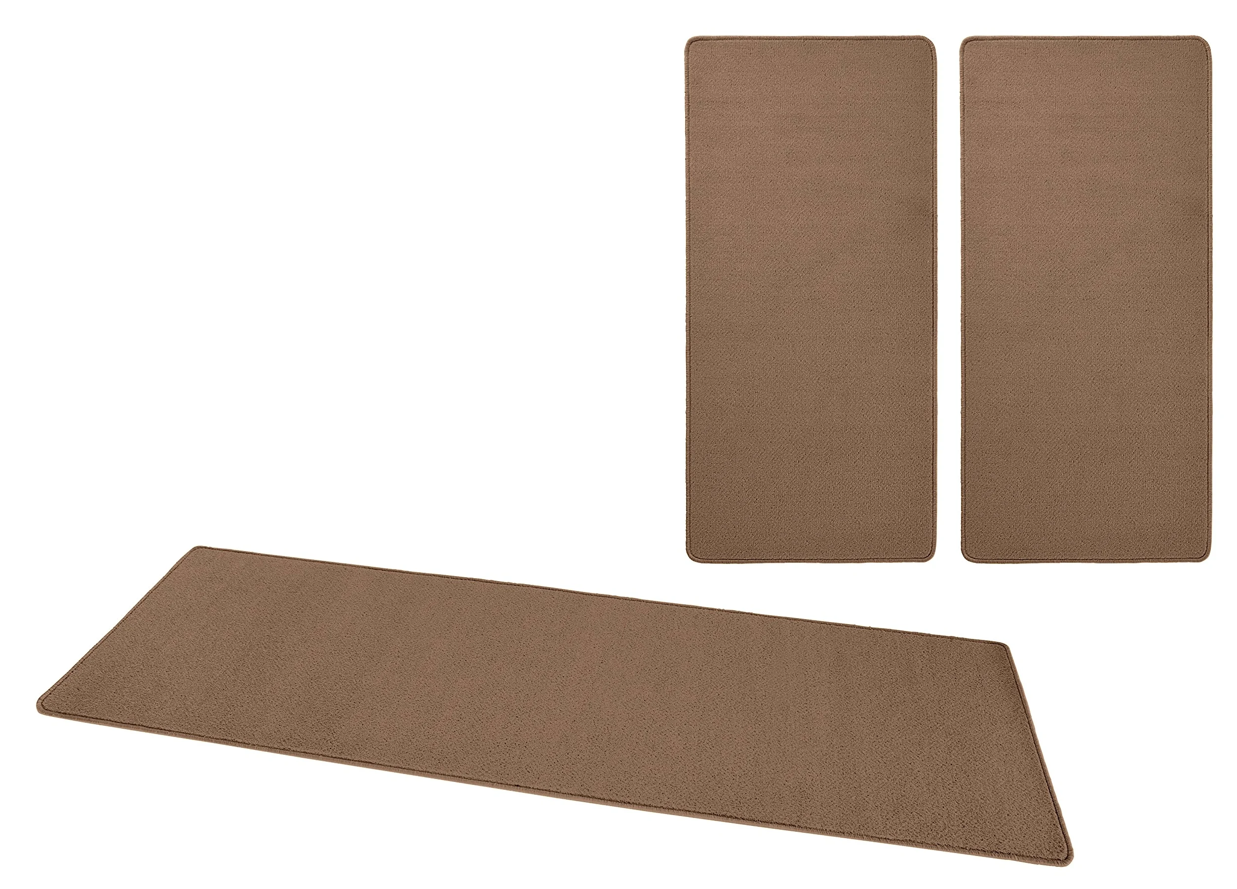 HANSE Home - Paracolpi per Lettino, 3 pz, Fancy, Polipropilene, Marrone, 67 x 250 x 0,7 cm
