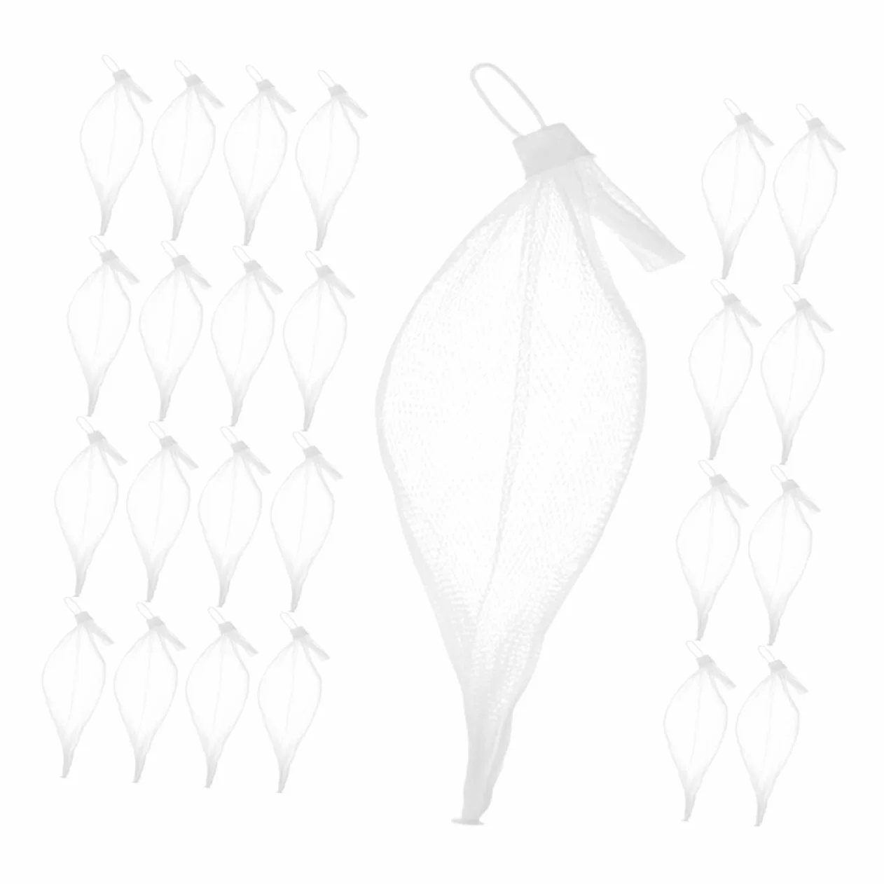 Abaodam Sacchetti in Rete per Biglie e Giocattoli, Borsa a Rete con Coulisse in Fibra di Vetro, Portatile con Maniglia, Accessorio per Organizzazione Cucina e Viaggio, Confezione da 100