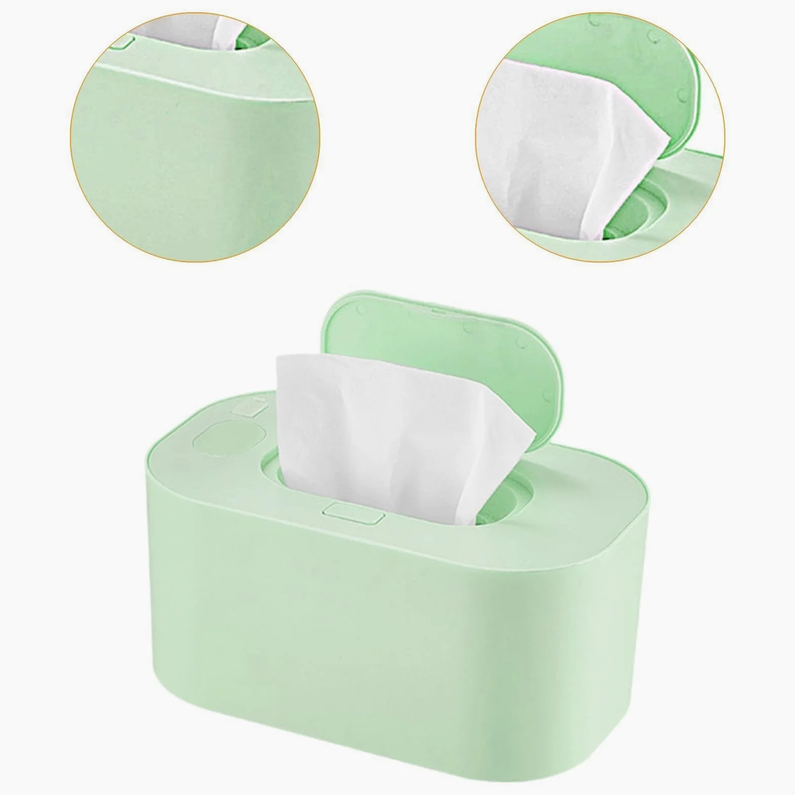 Generic Scalda Salviettine, Scalda Carta Igienica, Dispenser Termico per Salviettine Umide Calde, Scatola di Salviettine Riscaldate per Uso Esterno, Verde, Taglia unica bambino