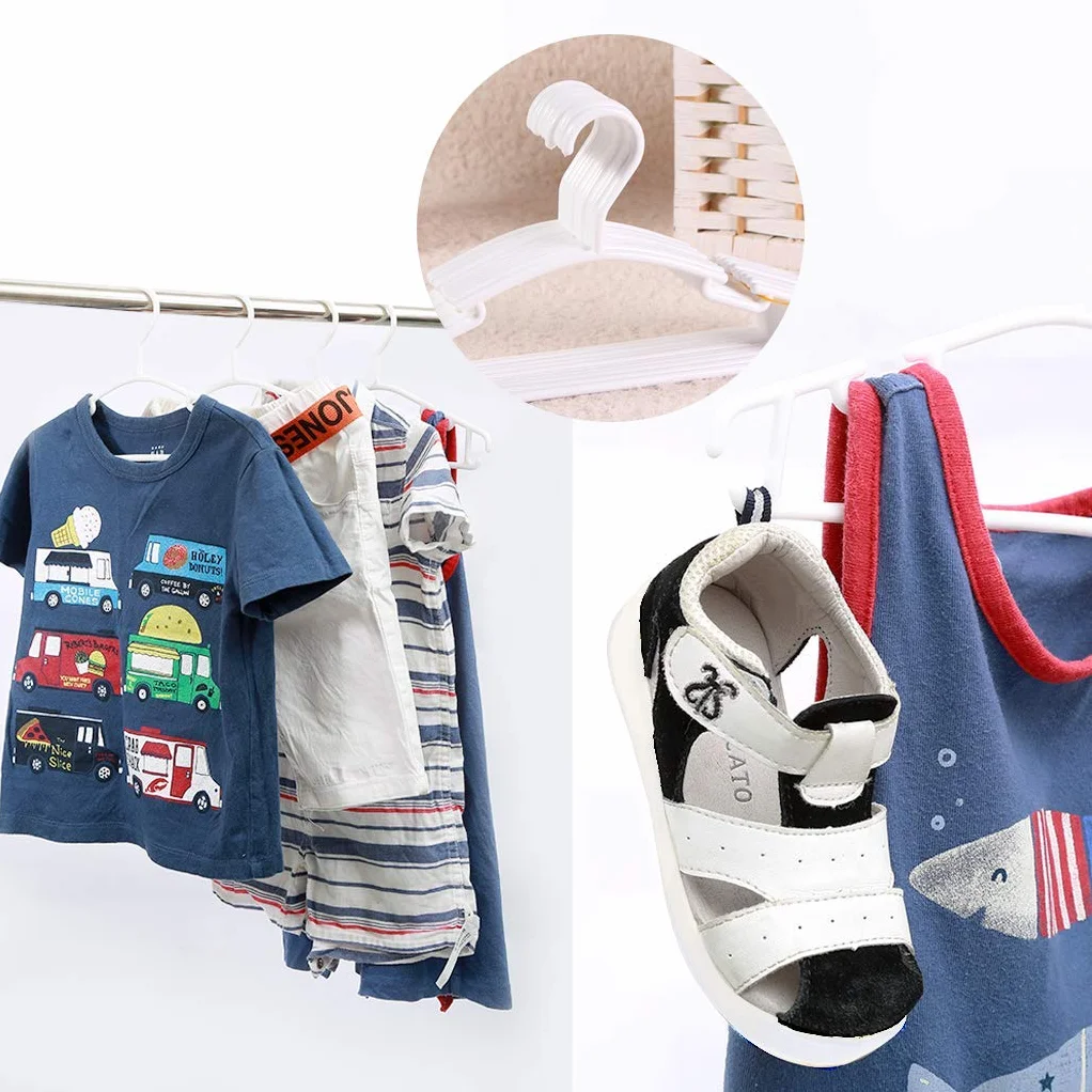 Grucce per bambini grucce resistenti per bambini e neonati Set di 40 pezzi 27CM + 10 pezzi Organizzatore