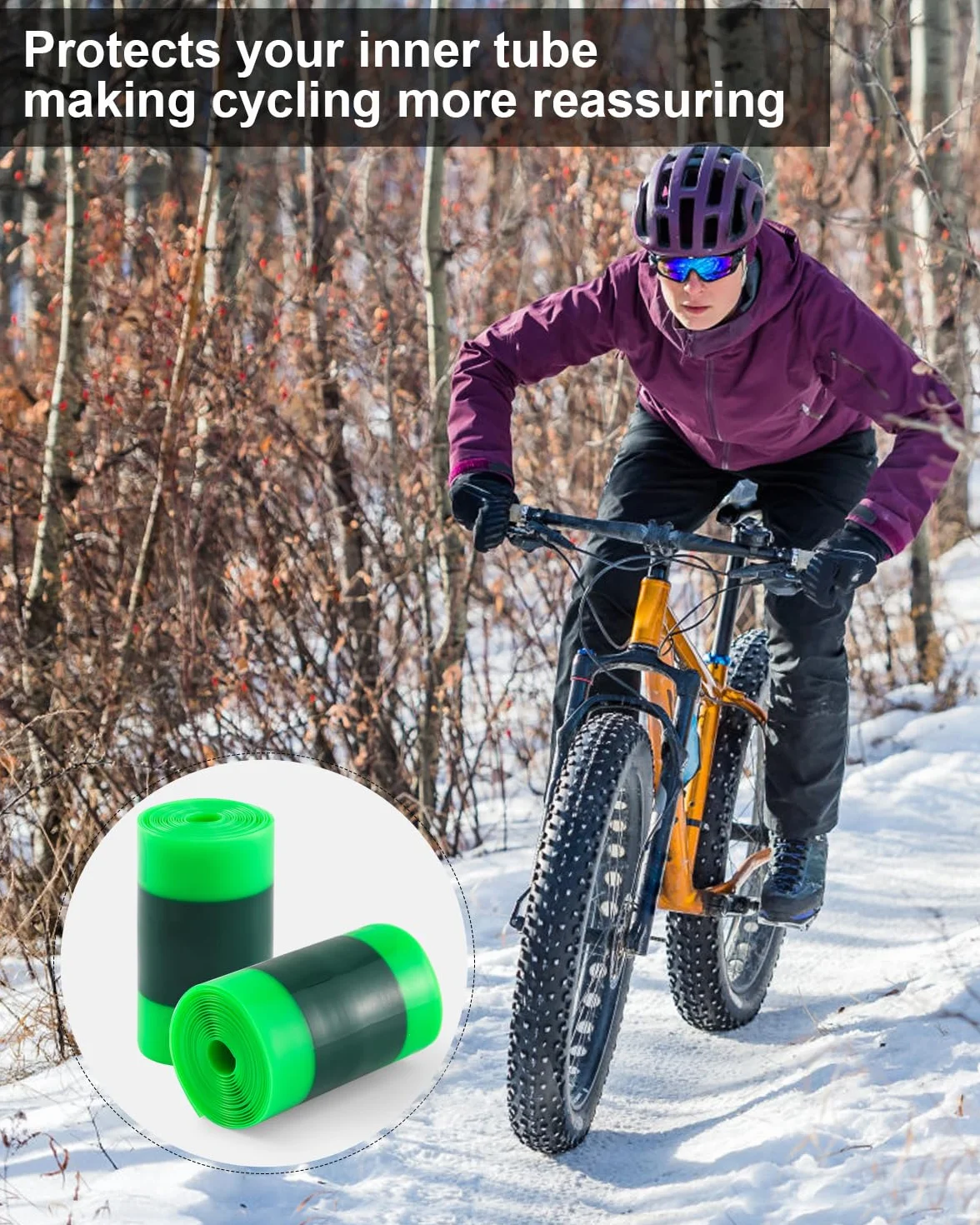 Rivestimento per pneumatico di Fat Bike, protezione piatta compatibile con pneumatici da 20"/24"/26"/27,5/29"