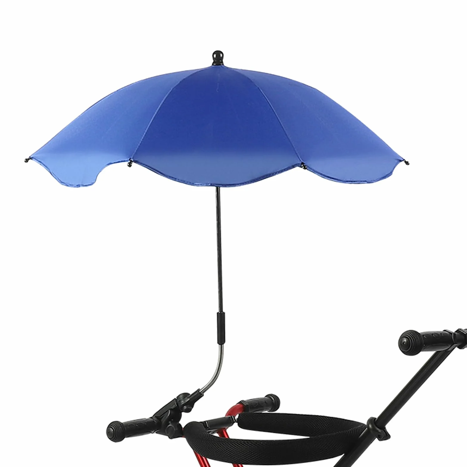 Ombrello per passeggino con protezione UV universale con morsetto per sedia da spiaggia a 360 gradi, ombrello portatile antipioggia per passeggini, colore: blu navy