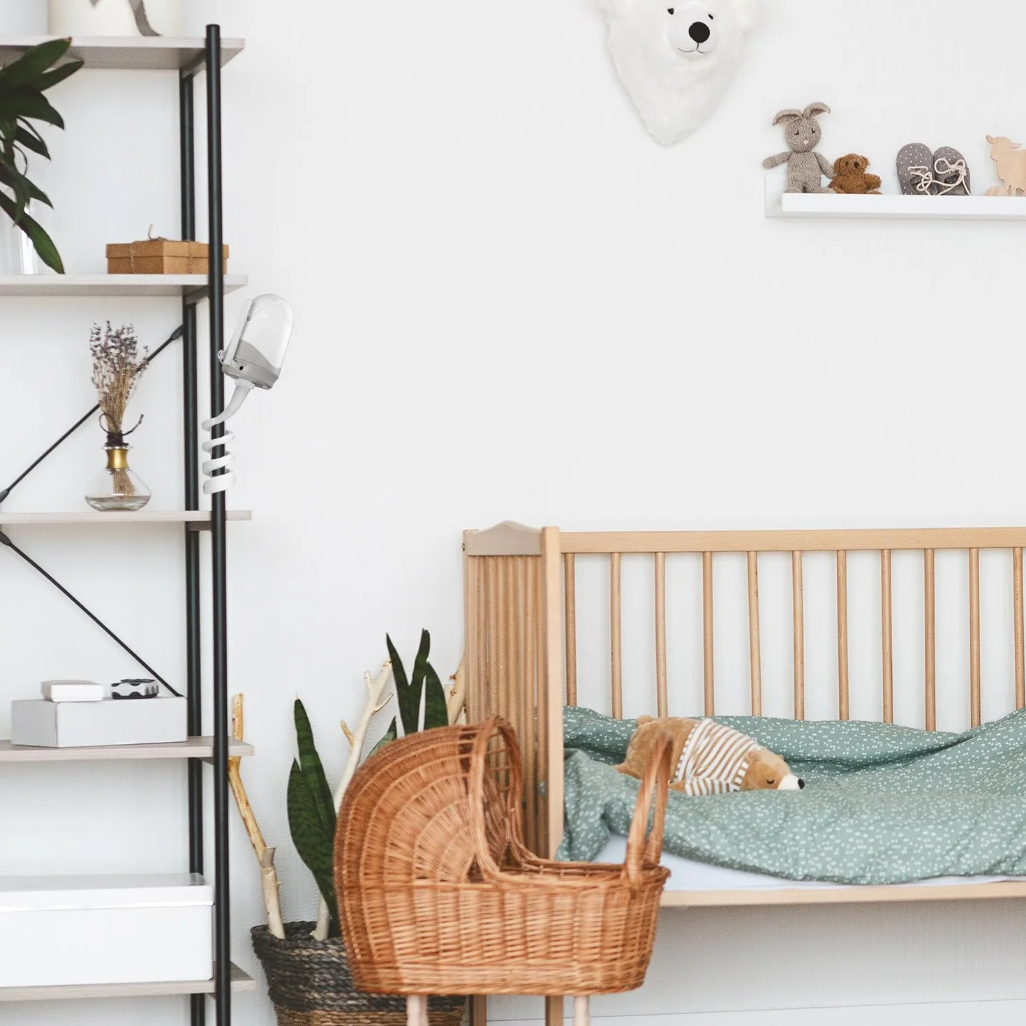 Supporto per baby monitor Hello Baby Video, supporto flessibile per baby monitor Baby Monitor Supporto per videocamera per lettino, compatibile con HelloBaby Monitor