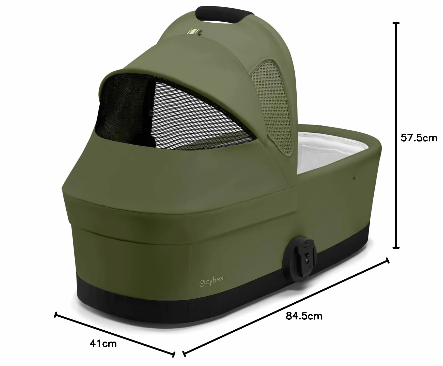 CYBEX Navicella Gold COT S, dalla nascita a circa 6 mesi (max. 9 kg), per CYBEX AVI Spin e Eezy S Twist +2, verde muschio