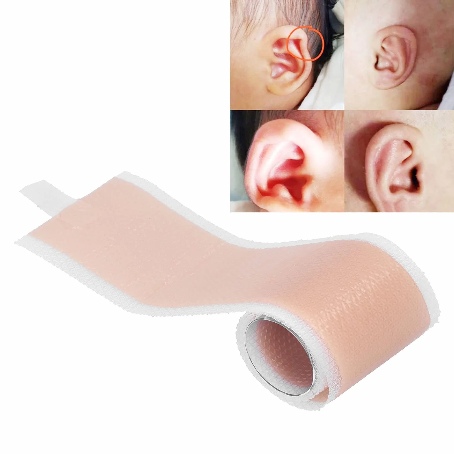 Correttore Dell'orecchio, 4x50cm in Silicone per Neonati Baby Paste per Bambini Bo per Bambini e Neonati Sporgenti per Orecchini Adesivi Rrector Buttafuori per Correttori