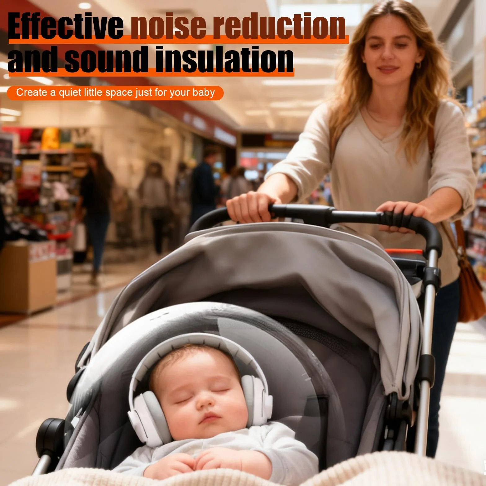 2 in 1 Cuffie Neonato Antirumore 25dB, per Protezione dal Rumore, Regolabili Cuffie Protezione Dormire Bambini, Protettori Acustici per Neonati, per Bambini da 0 a 48 Mesi, per il Sonno, Viaggi