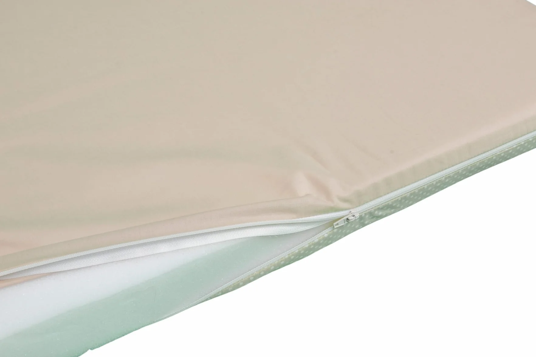 GHIOCUSCINI | Materasso Pieghevole per Culla CAMPEGGIO, Materasso Bambino 100% Cotone, Fantasia POIS NOCCIOLA, Sfoderabile e Lavabile, 60 x 120 cm, Alto 4.5 cm, Made in Italy
