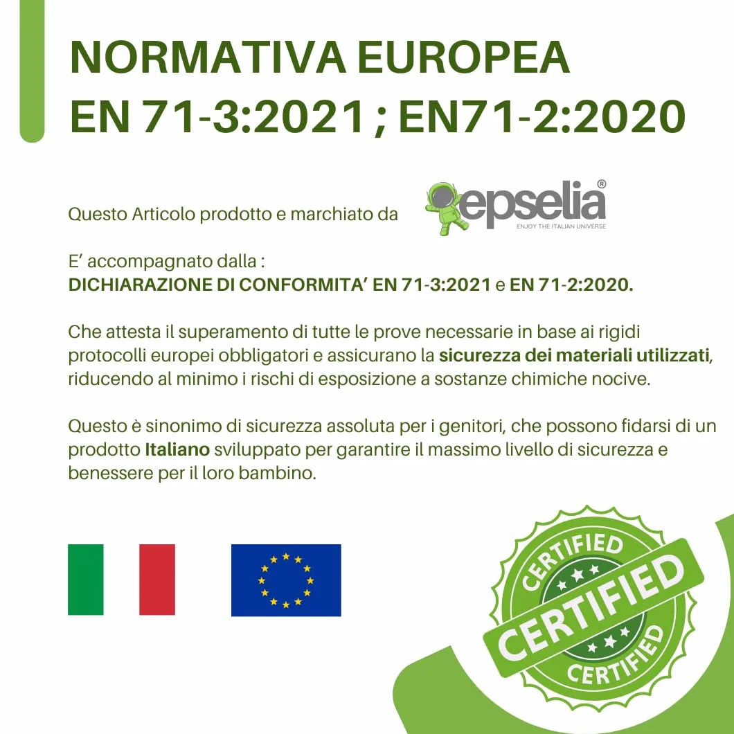 EPSELIA Materassino Fasciatoio in PVC, tasca di fissaggio Atossico a Norma Europea EN71, Test Anti-ribaltamento a Norma Europea EN 12221-1/2, cm 80x50 H10 Facile Manutenzione, Impermeabile, Tortora