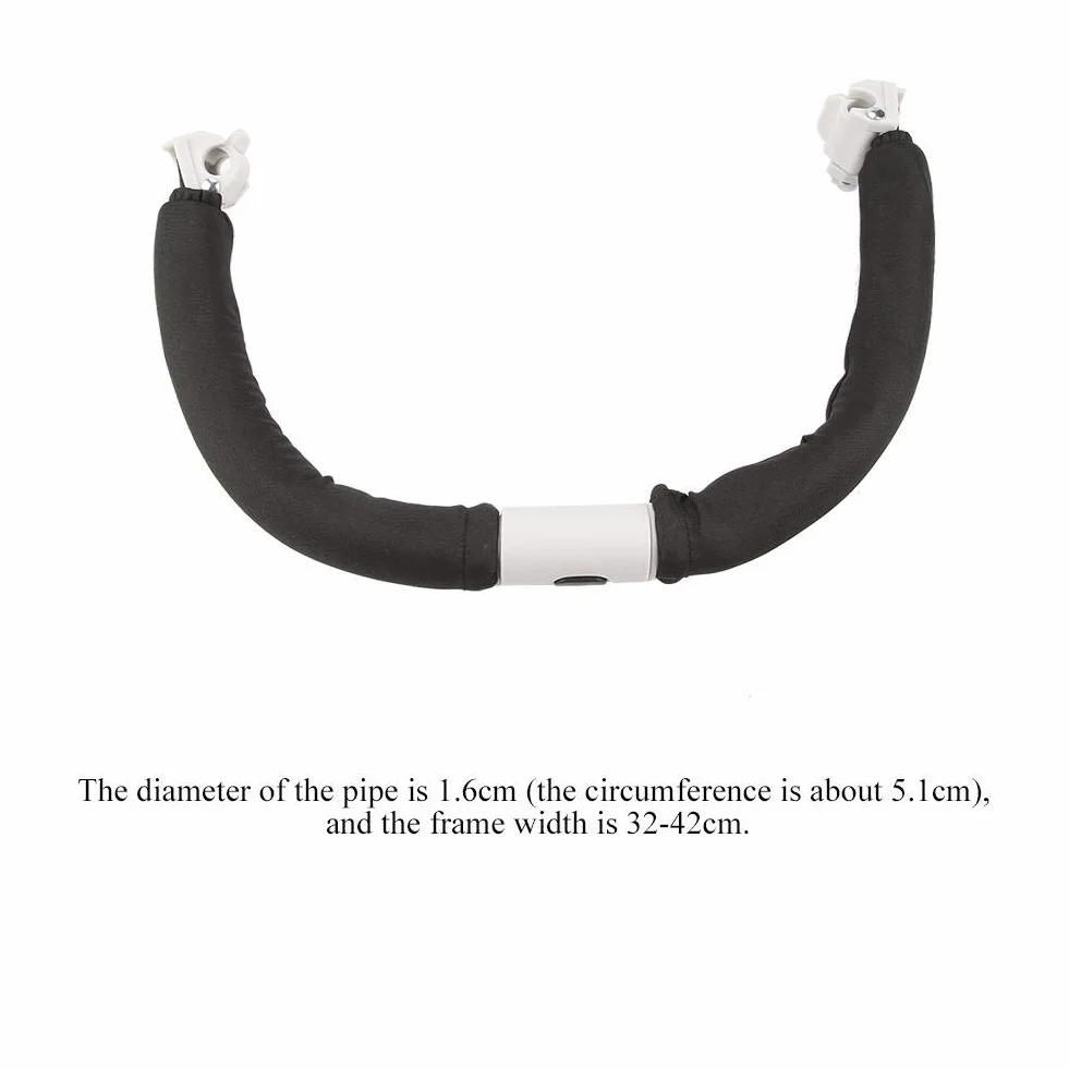 Generico Maniglia del Passeggino Regolabile Staccabile Carrello per Bambini Impugnatura del Paraurti Bracciolo per Passeggino Accessori per Passeggini Dispositivo di Protezione (Black)