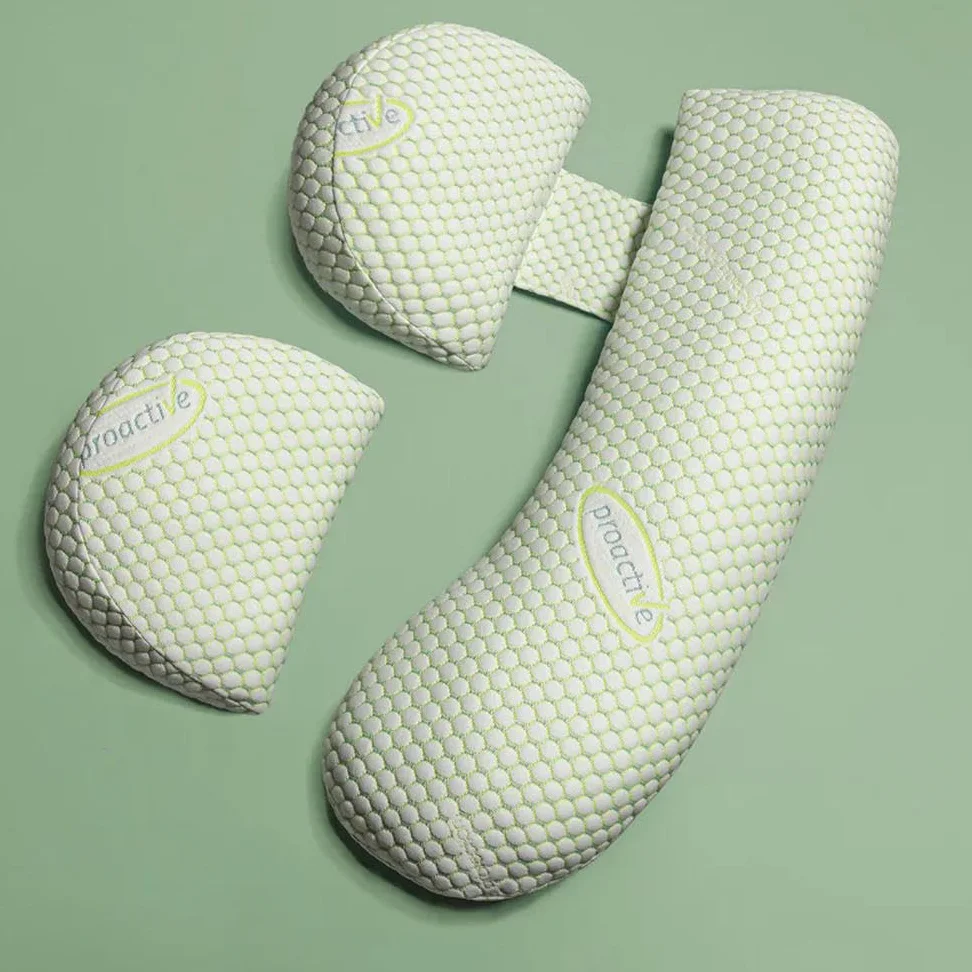 DYRBF, Cuscino per gravidanza a forma di U, per chi dorme di lato, a forma di H, con fodera in cotone, lavabile in lavatrice, supporto per pancia per donne incinte, rosa, bianco, verde, grigio