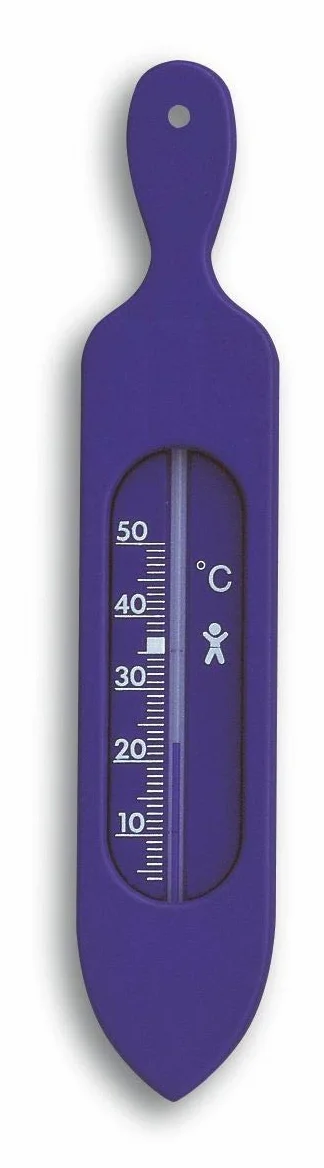 TFA Dostmann Termometro da bagno, 14.3018.06, analogico, per determinare la temperatura dell'acqua, senza BPA, particolarmente preciso, blu