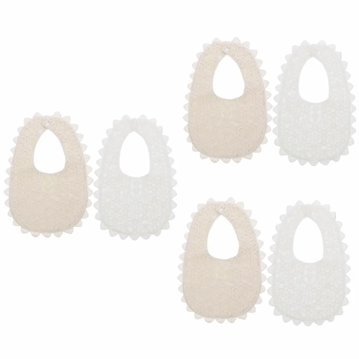VICASKY 6pezzi Bavaglini Pizzo Per Bavaglini Di Cotone Per Saliva Design Facili Da Lavare e Trasportare Accessori Utile Per