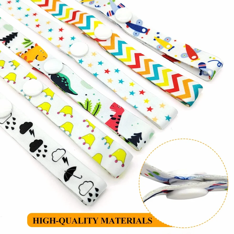 Cordino Per Passeggino, 6 Pezzi Guinzaglio Per Cinturino Giocattolo Per Bambini Cordino Baby Toy Strap Cinturino Per Passeggino Regolabile Regolabili Per Passeggini, Seggioloni