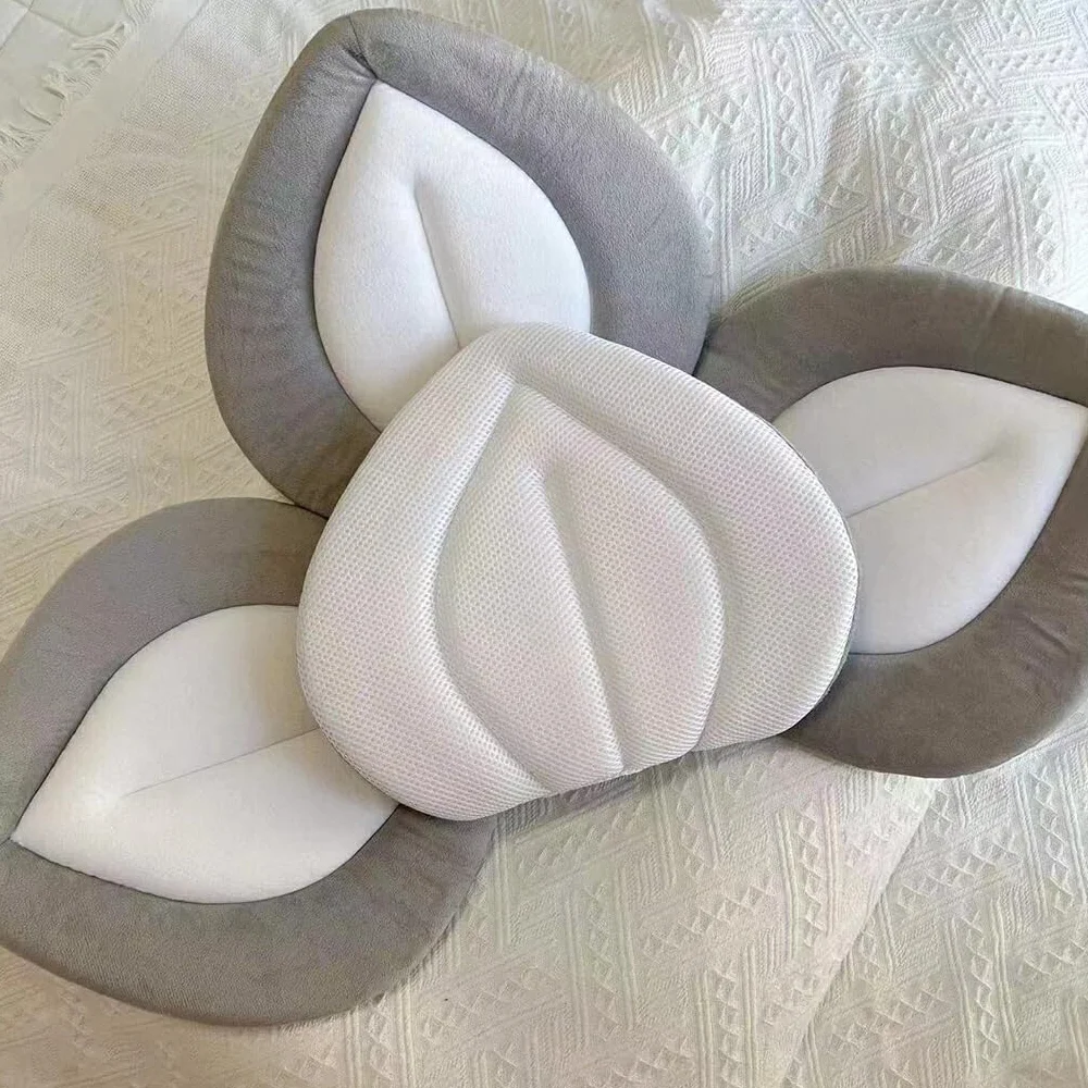 BEALIFE Comodo Cuscino per Bagnetto Liquidity Pamper Little One Panno per Bagnetto Fiore Sedile per Bagnetto Sedile in Rete Tappetino Vasca da Bagno, Lato Grigio, 80 cm