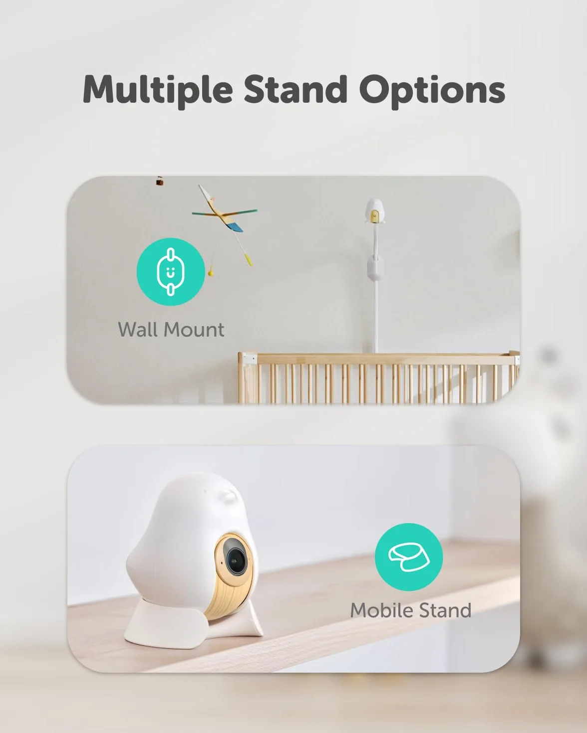 CuboAi Smart Baby Monitor 3 Wall Mount Set