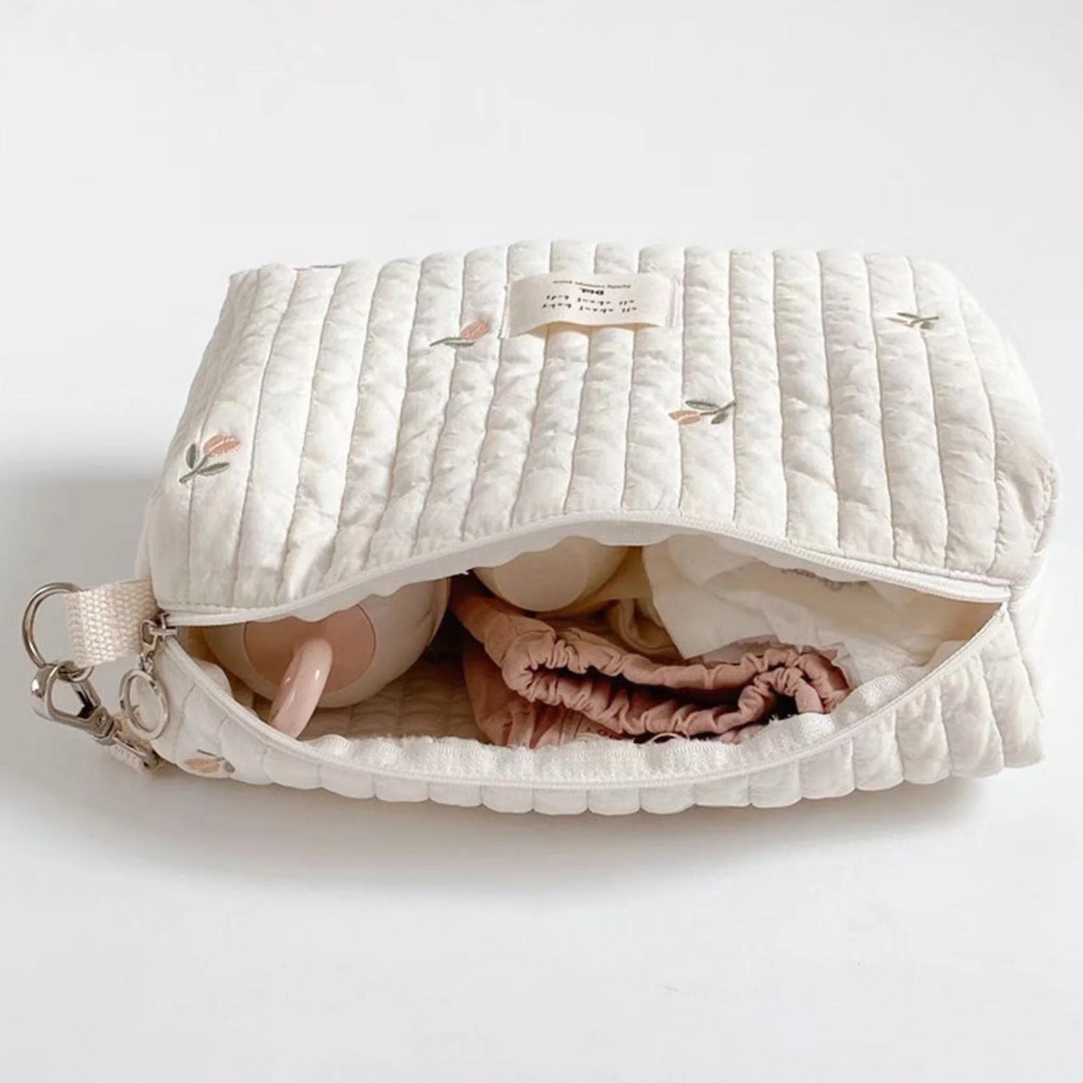 Borsa Per Pannolini Portatile Universale Per Bambini, Organizer Per Passeggino Facile Da Pulire, Grande Capacità, Tasca Con Cerniera, Riutilizzabile