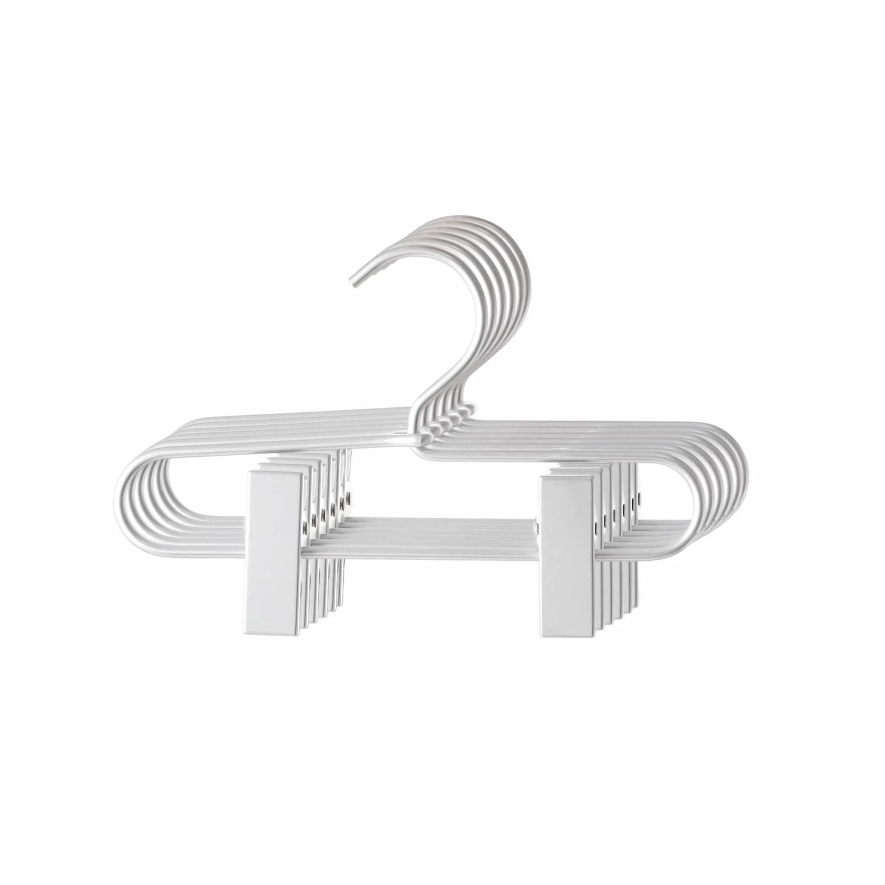 SHIMOYAMA Grucce appendiabiti per bambini con clip, antiscivolo e regolabili, confezione da 6 pezzi, in alluminio (18 cm), piccole grucce per vestiti per neonati e animali domestici
