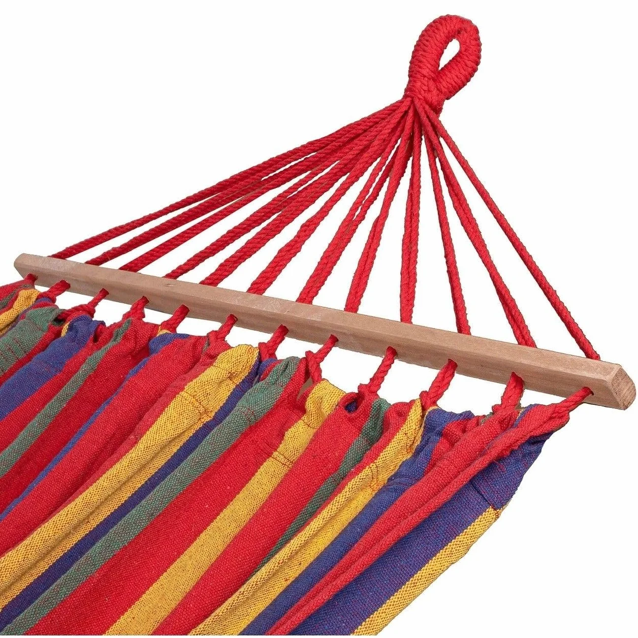 Rea - Tutumi Amaca Singola Con Barra 400257, Rosso, Per 1 Persona 260 X 90 Cm