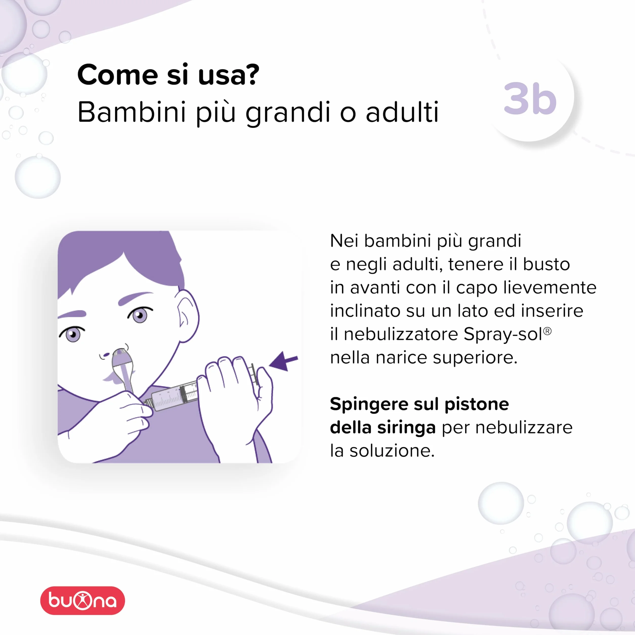 Buona Spray Sol Dispositivo Medico per Lavaggi Nasali Bambini e Adulti Nebulizzatore per Lavaggi Neonato, a Partire dai 3 Mesi di Età, per Vie Respiratorie, Lavaggio Nasale Bambini