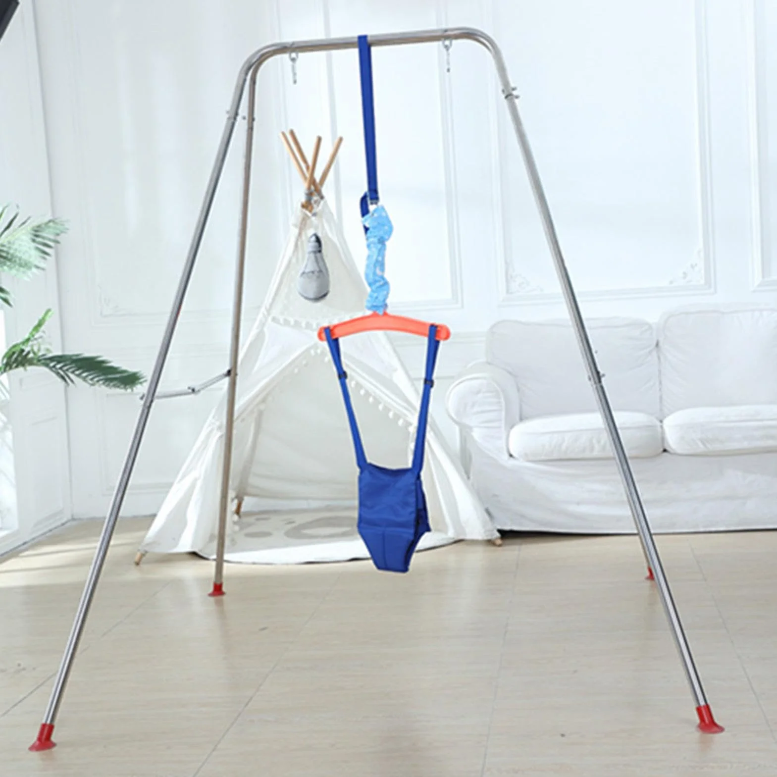 Baby Doorhoper senza cornice di ferro Swing rimbalzante con un morsetto per telaio per porte sicuro e stabile | Facile da allestire baby prelenatori per bambini attivi adatti per all'interno e all'est