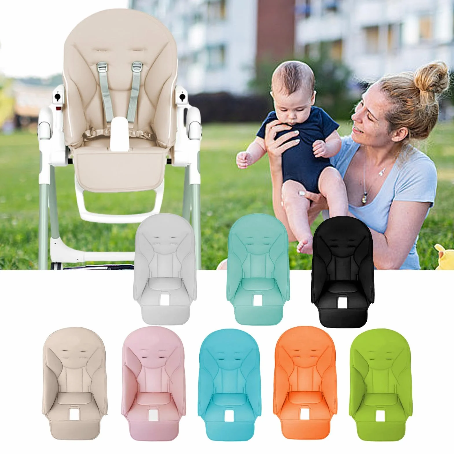 Cuscino Per Seggiolone - Fodera Per Sedia Da Pranzo Per Bambini | Fodera Per Cuscino Per Seggiolone | Copriseggiolone Universale | Copri Seggiolone Pappa | Coprisedia Per Seggiolone Per Peg-Perego
