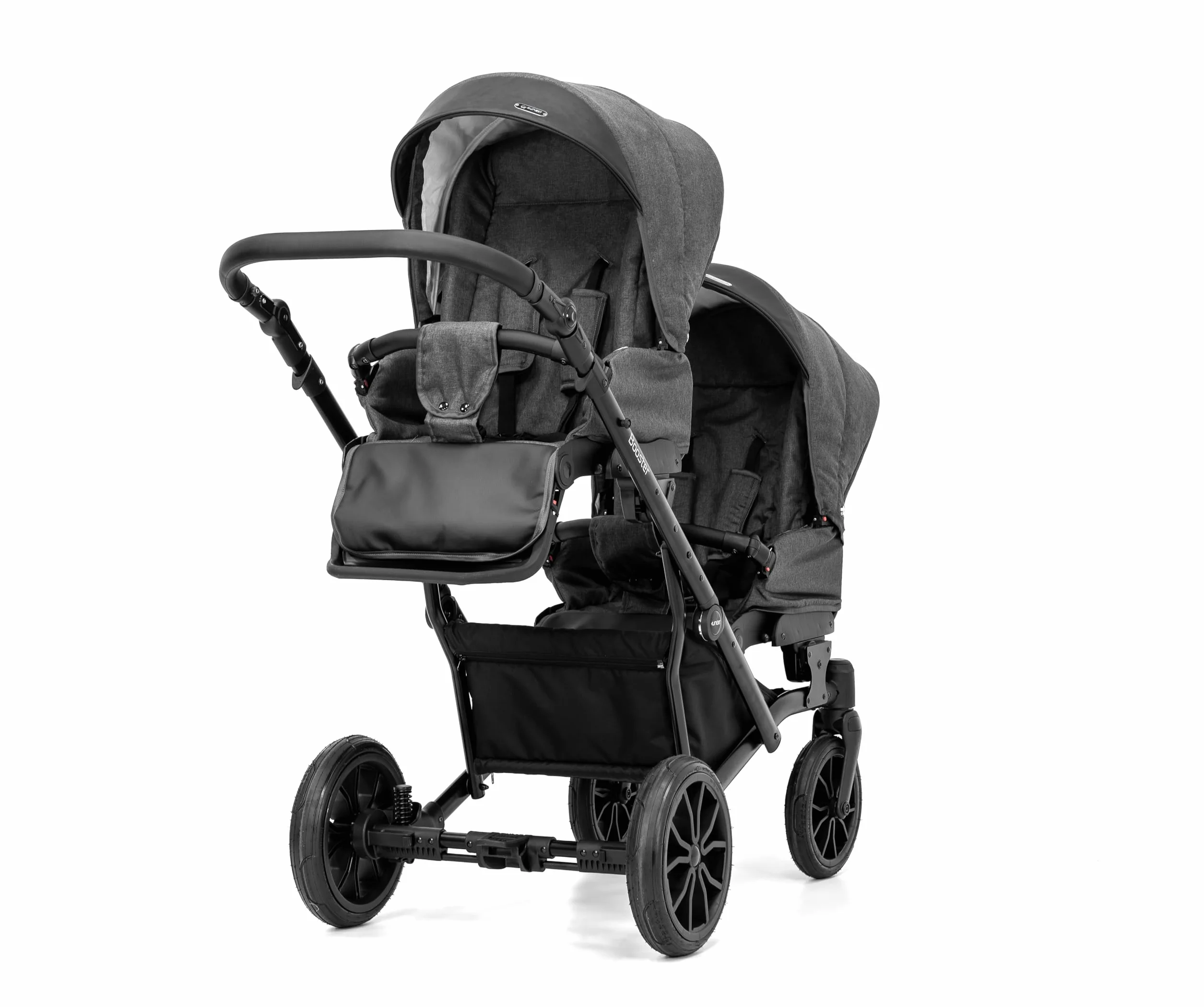 Un passeggino gemellare 3 in 1 et 2 in 1 navicella carrozzina seggiolino auto KUNERT Booster 3in1 et 2in1 passeggini (grafite, 3in1)