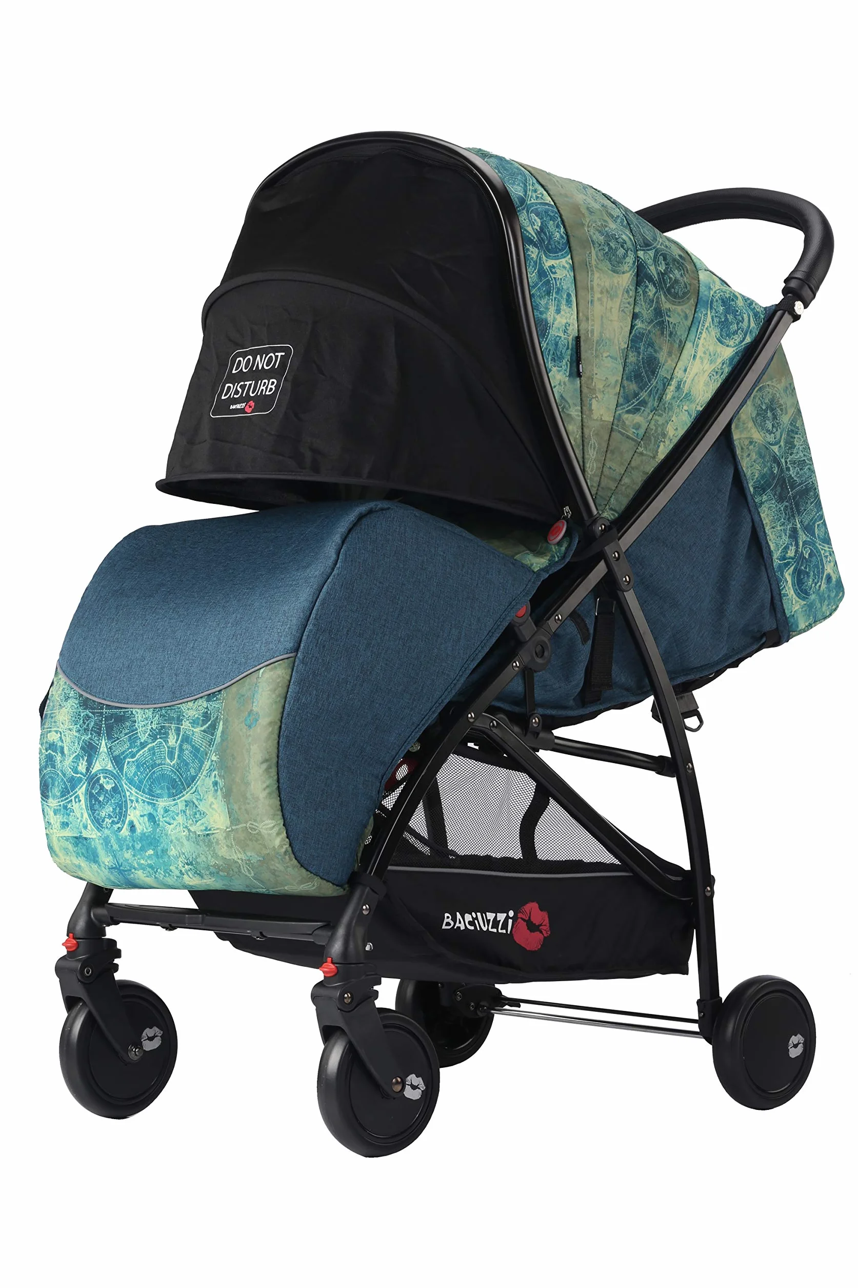 Baciuzzi, passeggino leggero, pieghevole, compatto con chiusura lampo semplice e pratica ad una mano, passeggino accessoriato, traspirante, BX Voiage Riva