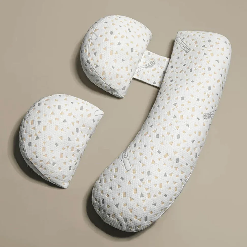 DYRBF, Cuscino per gravidanza a forma di U, per chi dorme di lato, a forma di H, con fodera in cotone, lavabile in lavatrice, supporto per pancia per donne incinte, rosa, bianco, verde, grigio