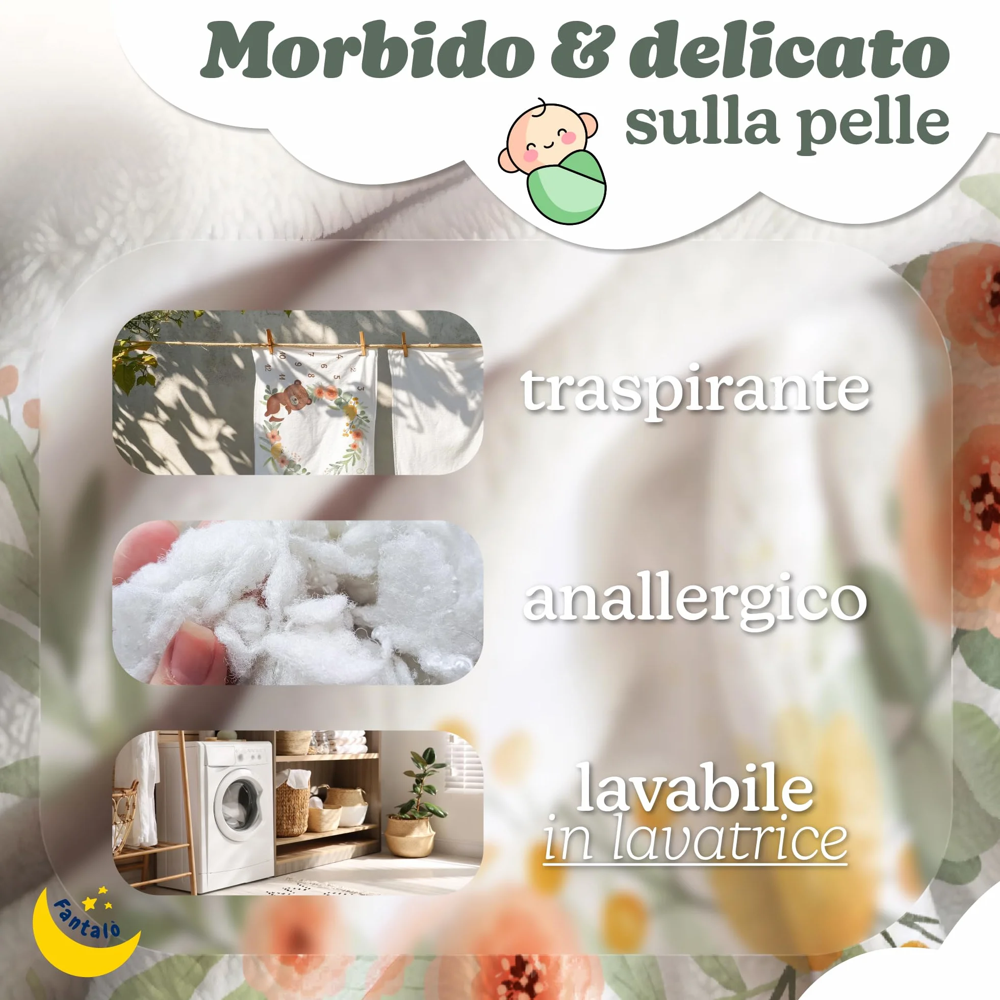 Coperta Mesi Neonato per Foto in Italiano Unisex - Tappeto Complimese Neonata Crearicordi - Idea Regalo Nascita Bimbo Indispensabile per Neogenitori (Orsacchiotto)