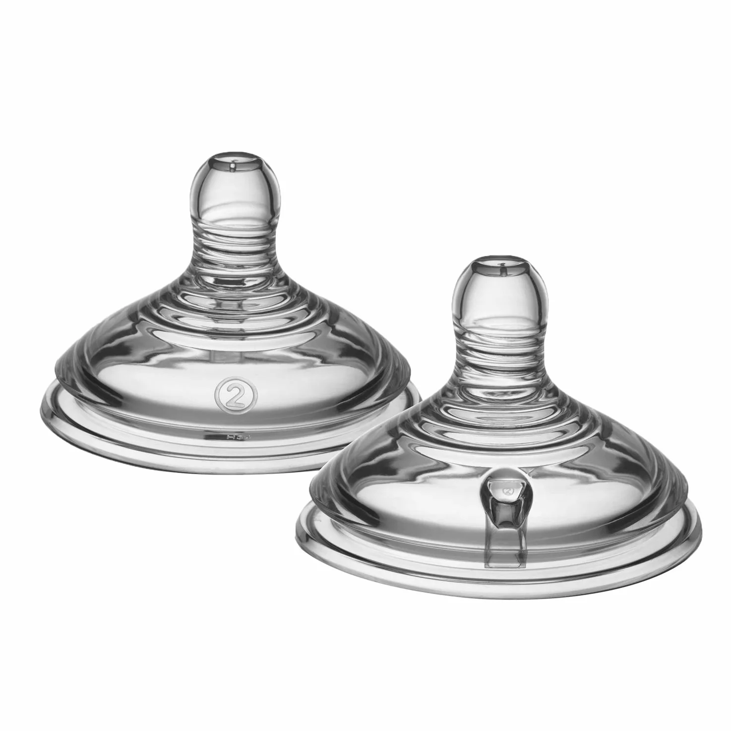 Tommee Tippee Tettarelle per biberon Natural Start, flusso medio, 3m+, 2 pezzi, attaccamento naturale, valvola anti-colica, silicone morbido