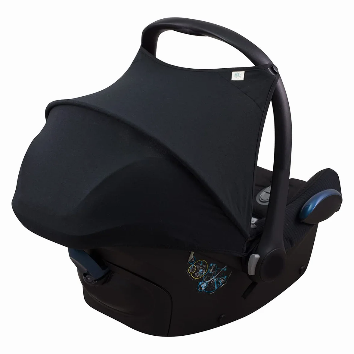 JYOKO KIDS Cappuccio Compatibile con Maxi Cosi Cabriofix, Capottina Seggiolino Auto, Black Series