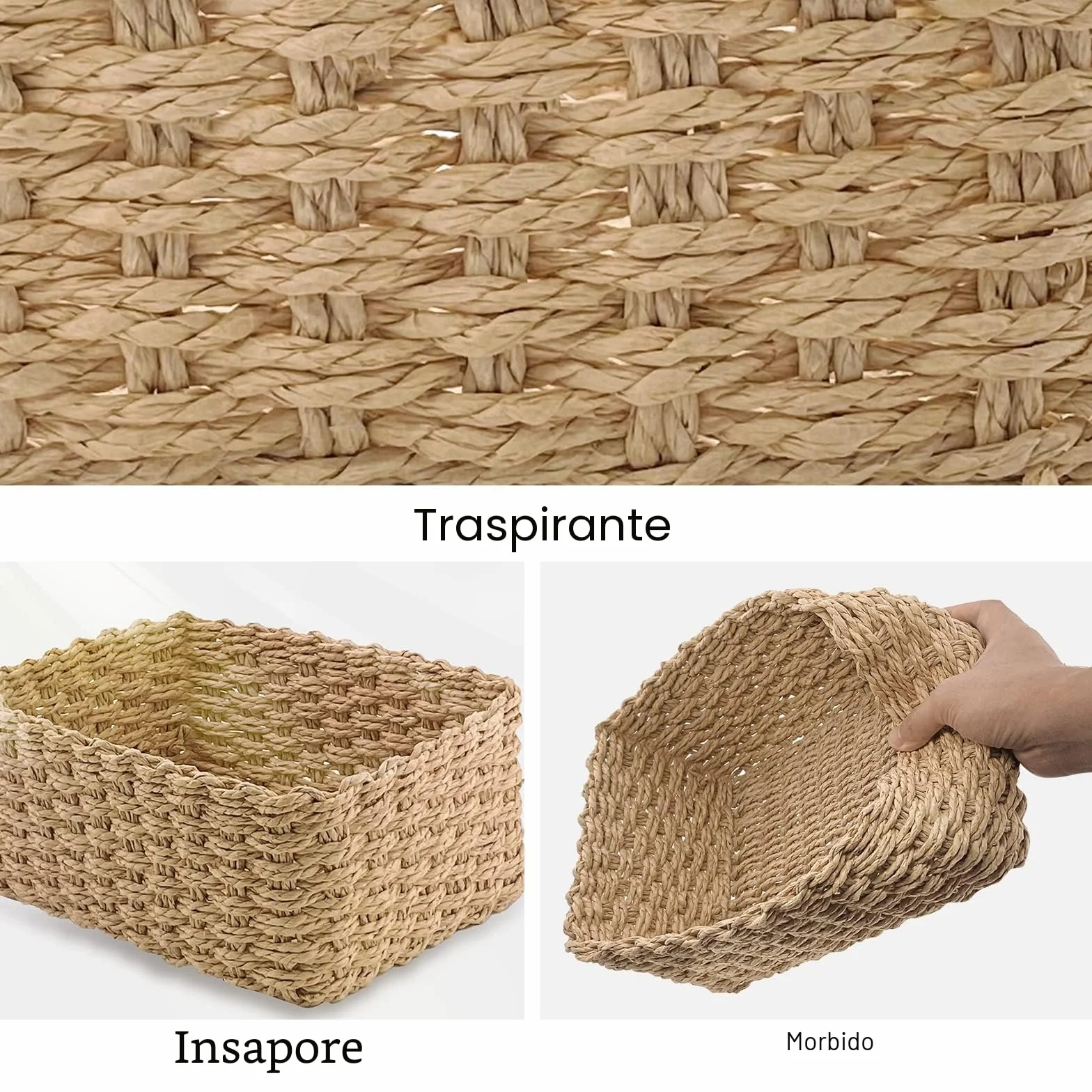 Scatole per Armadio Portaoggetti Set di 4 scatole Immagazzinaggio Carta di Eco Cestino di Immagazzinaggio Contenitori Cestini Natalizi per Riporre Accessori per Asciugamano trucchi(Giallo)