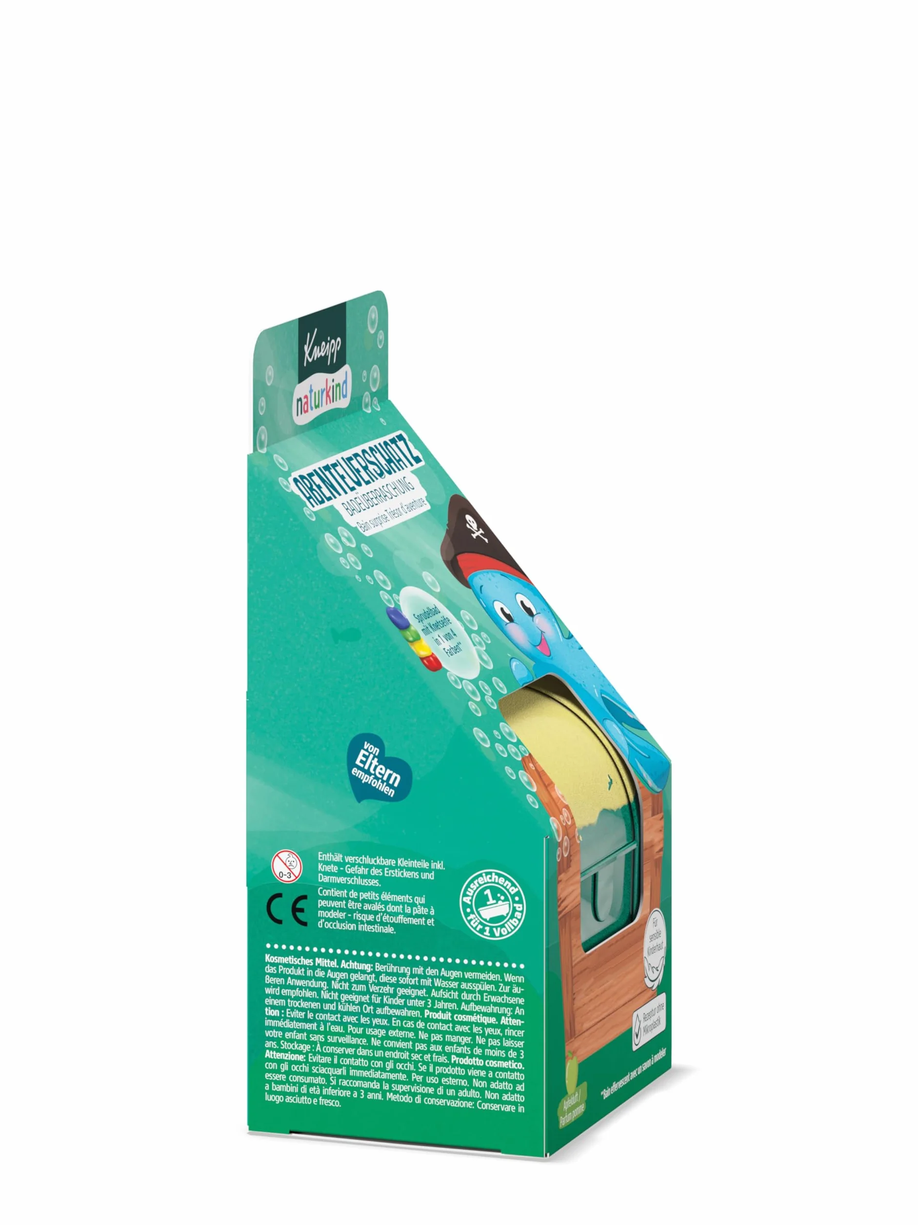 Kneipp Naturkind - Palla da bagno per bambini con sorpresa, con sapone per impastare e pulire, 1 pezzo