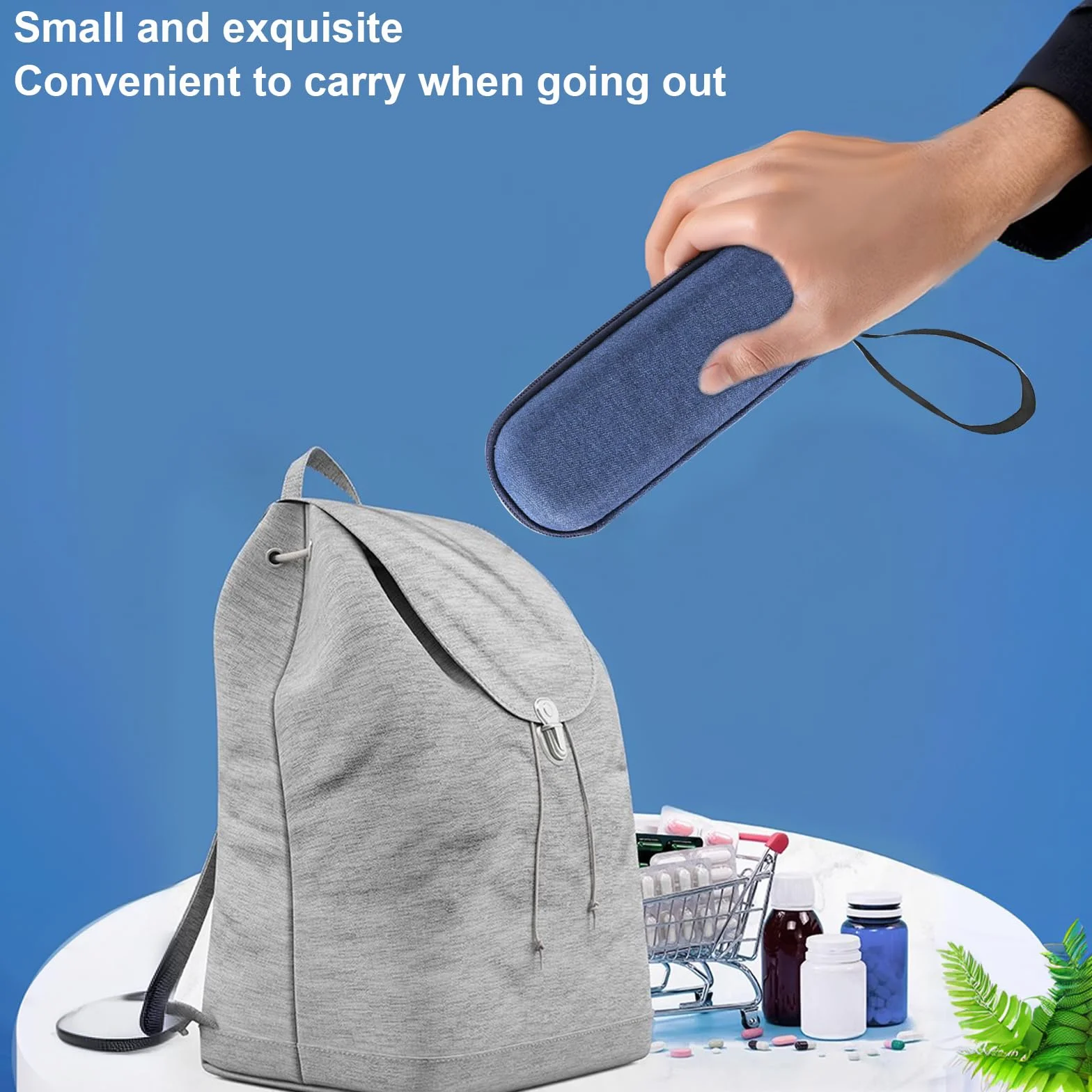 Borsa Termica per Insulina e Medicinali Da Viaggio - Porta Insulina Termico Portatile, Astuccio Contenitore per Siringhe (Solo Borsa, Blu Navy)